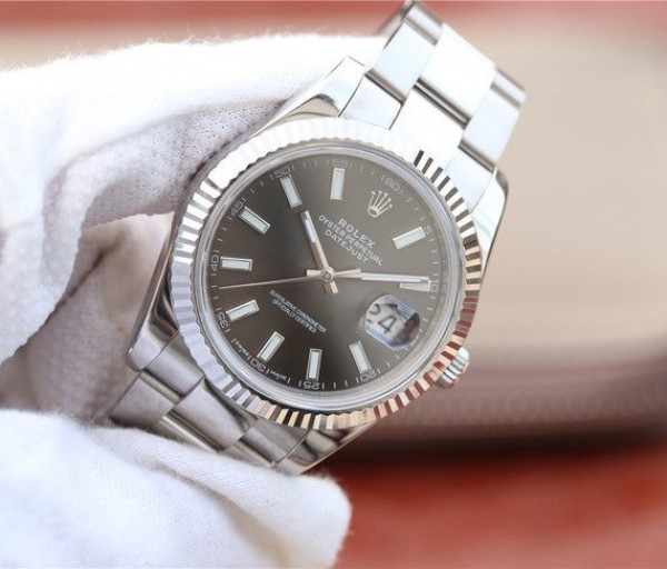 Replica Rolex DateJust 41mm 126300 Noob Black Dial Stick Markers SS Oyster Bracelet A3235 - Elite Watch Atelier