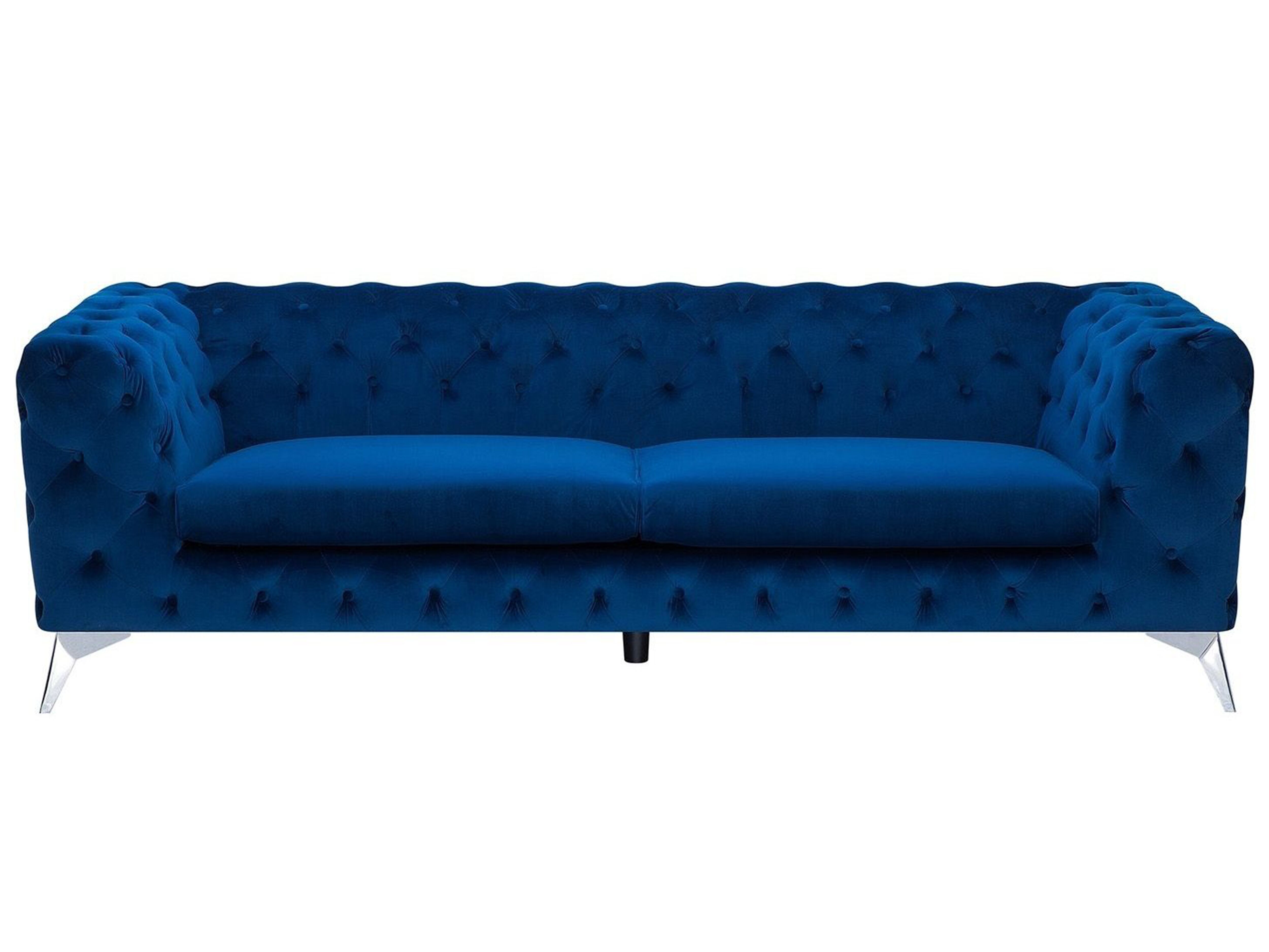 Sofa 3 Seater SOTRA Velvet Navy Blue