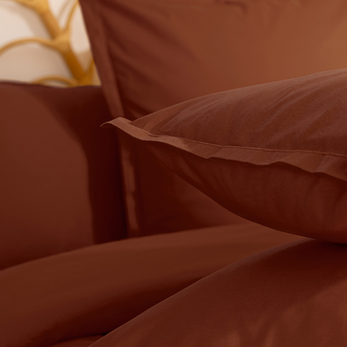 Pillowcase, cotton Terracotta pink, 63x63 cm