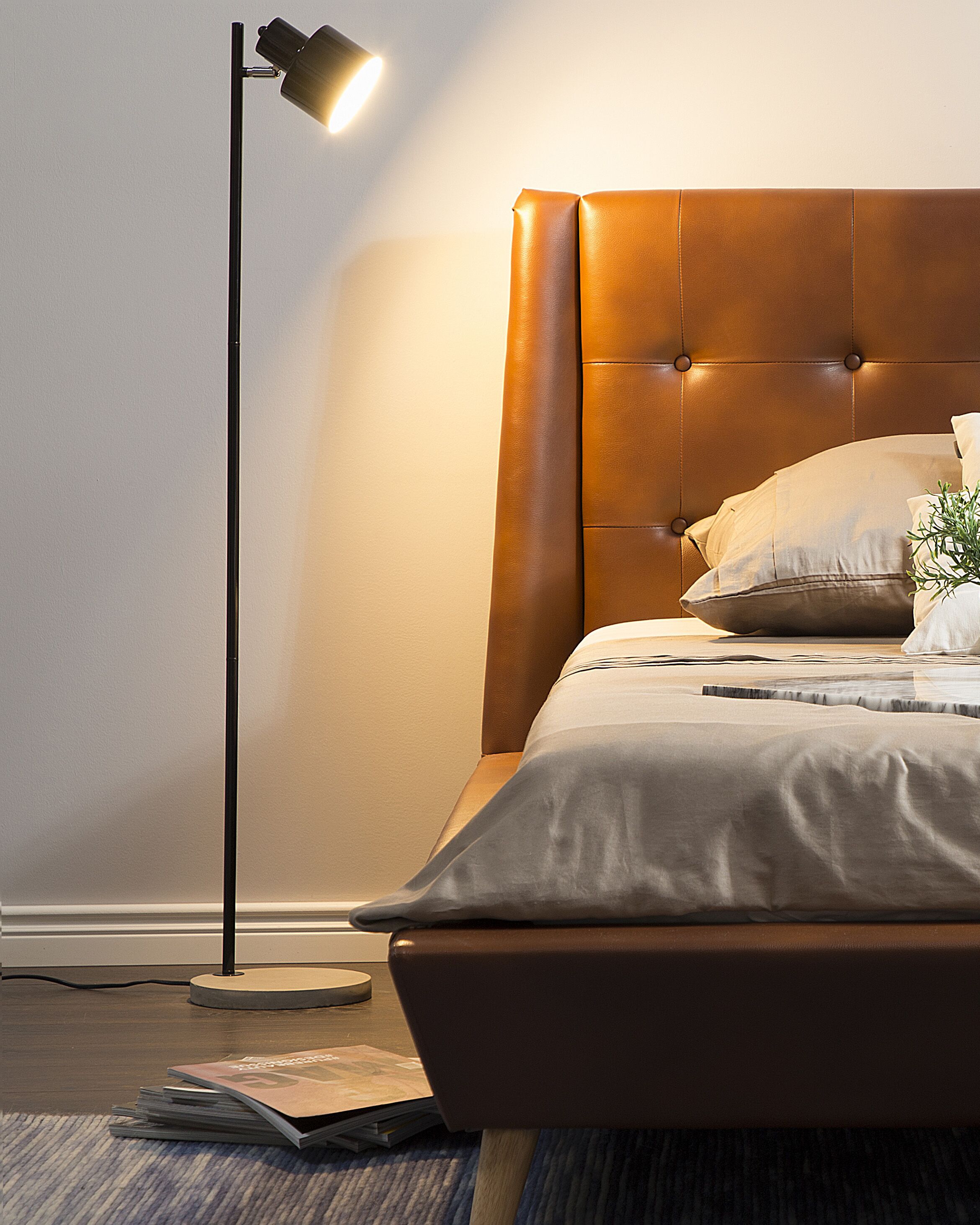 Floor Lamp CORBONES Adjustable Metal Black
