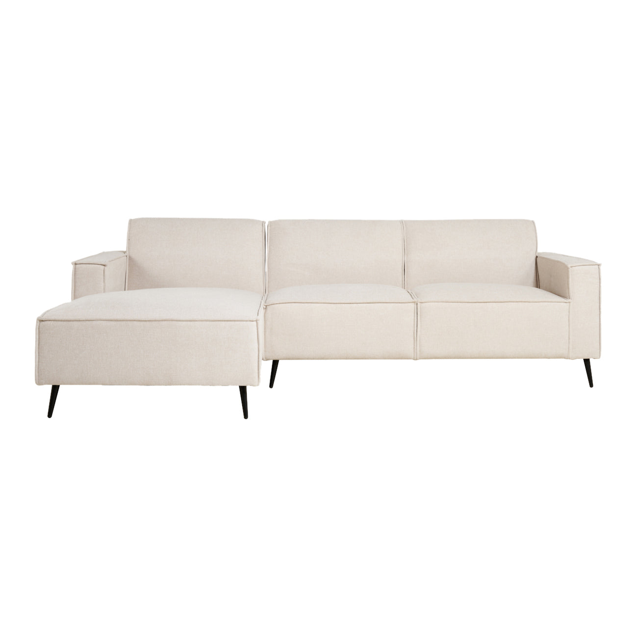 Blokker Bo Hoekbank met Chaise Longue Links - Linnen - Beige