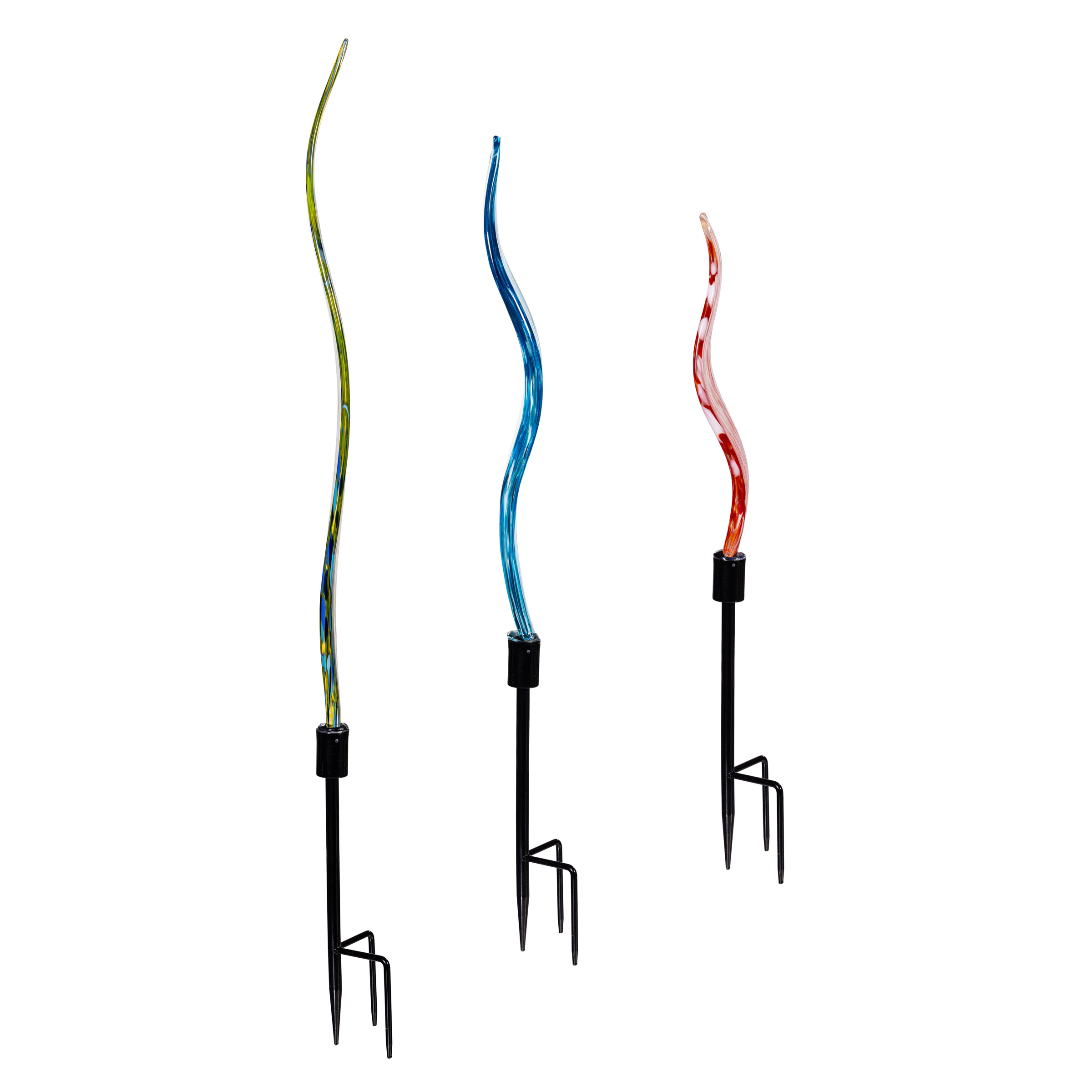 Glass Garden Stakes, Set of 3 - Image 7