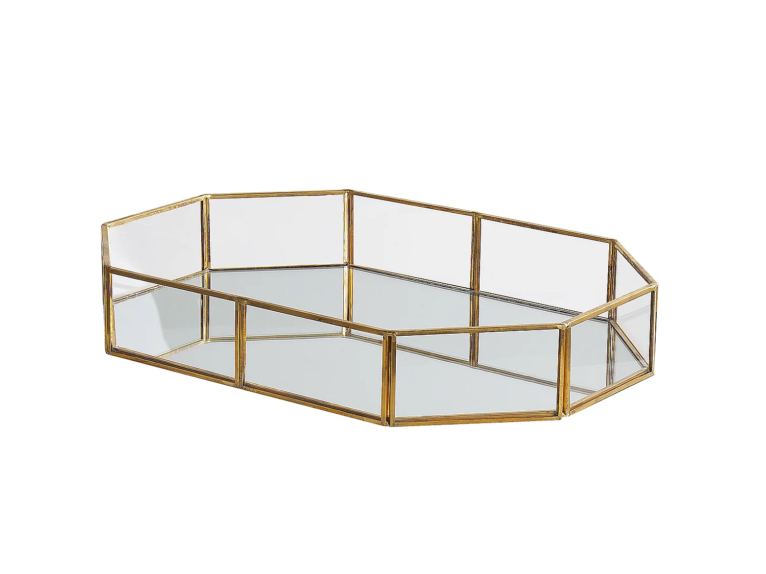Plateau décoratif CHABRIS Verre Doré