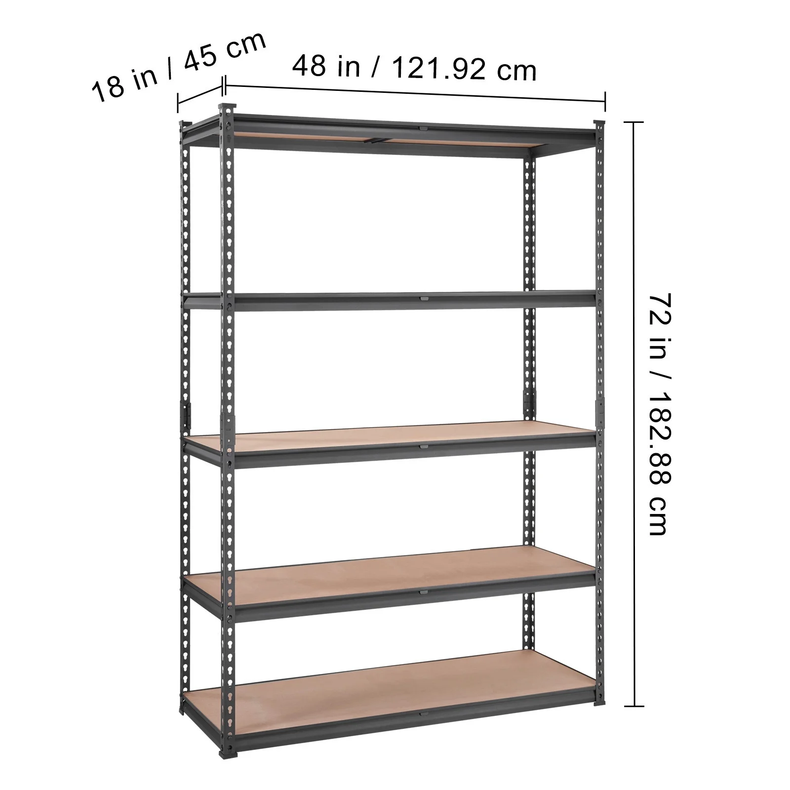 BHUIK 5-Tier Heavy Duty Garage Storage Shelving Unit, 48