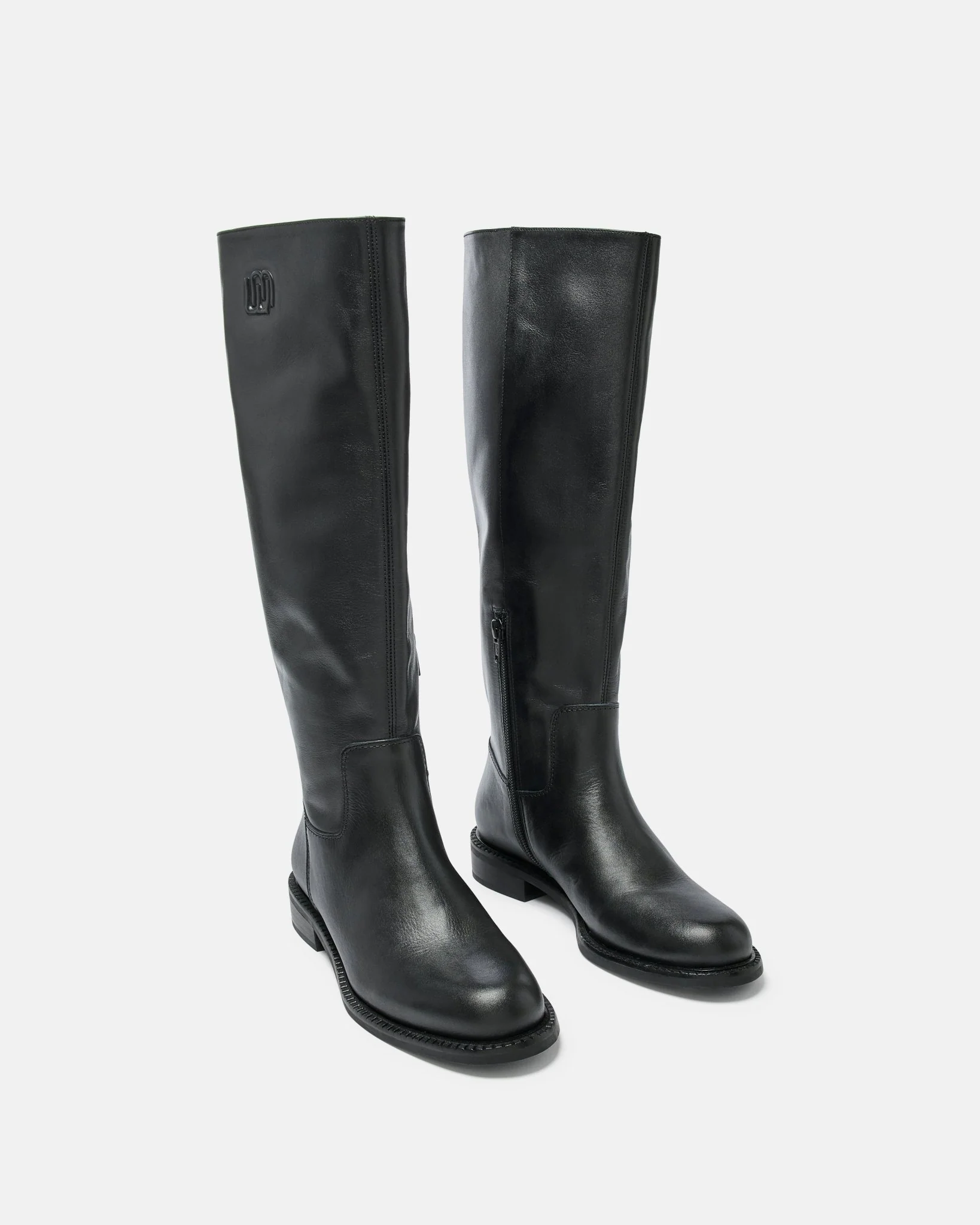BOTTES ABELIA - En cuir noir