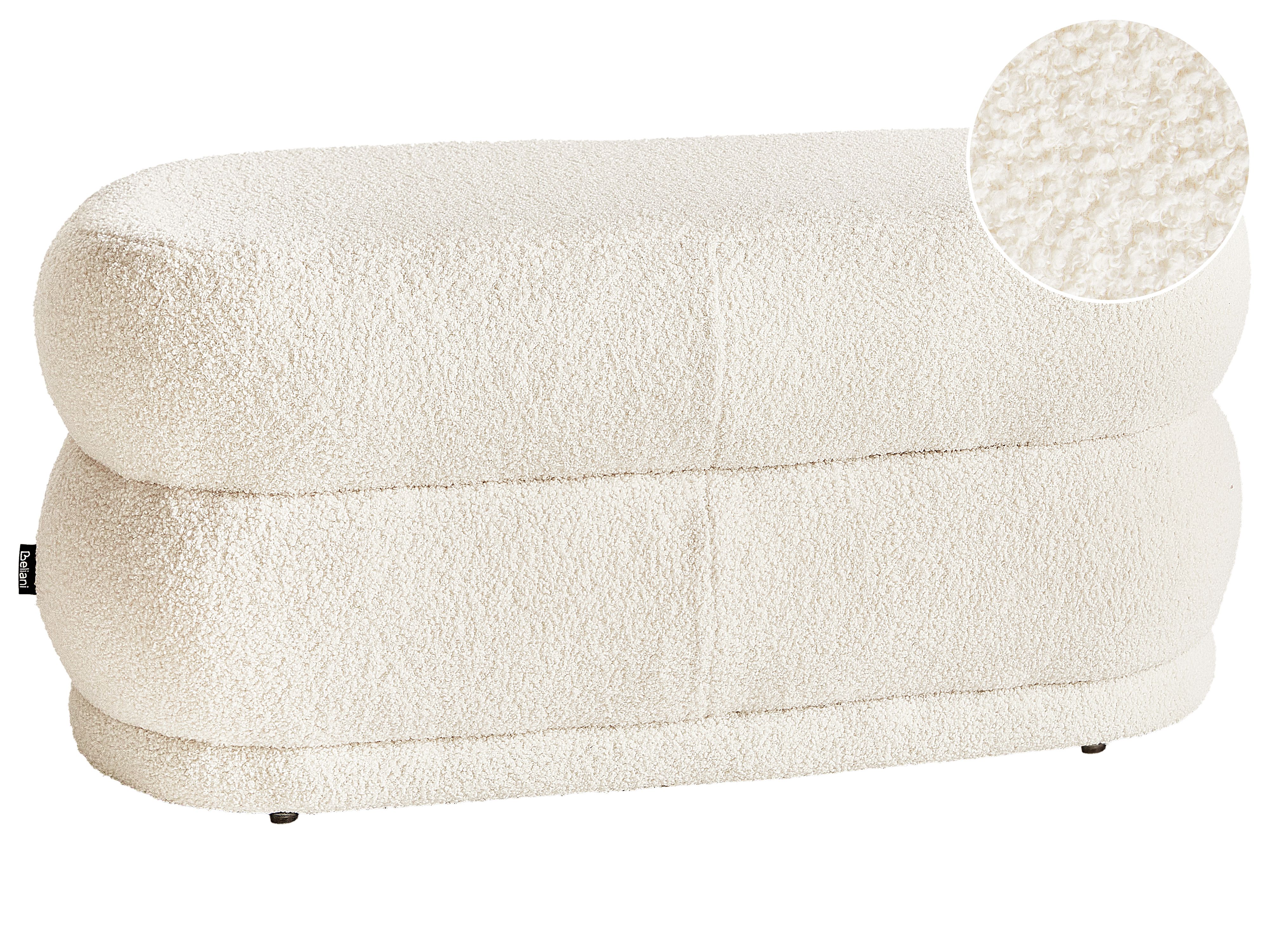 Upholstered Bench ELLENDALE Boucle Off-White