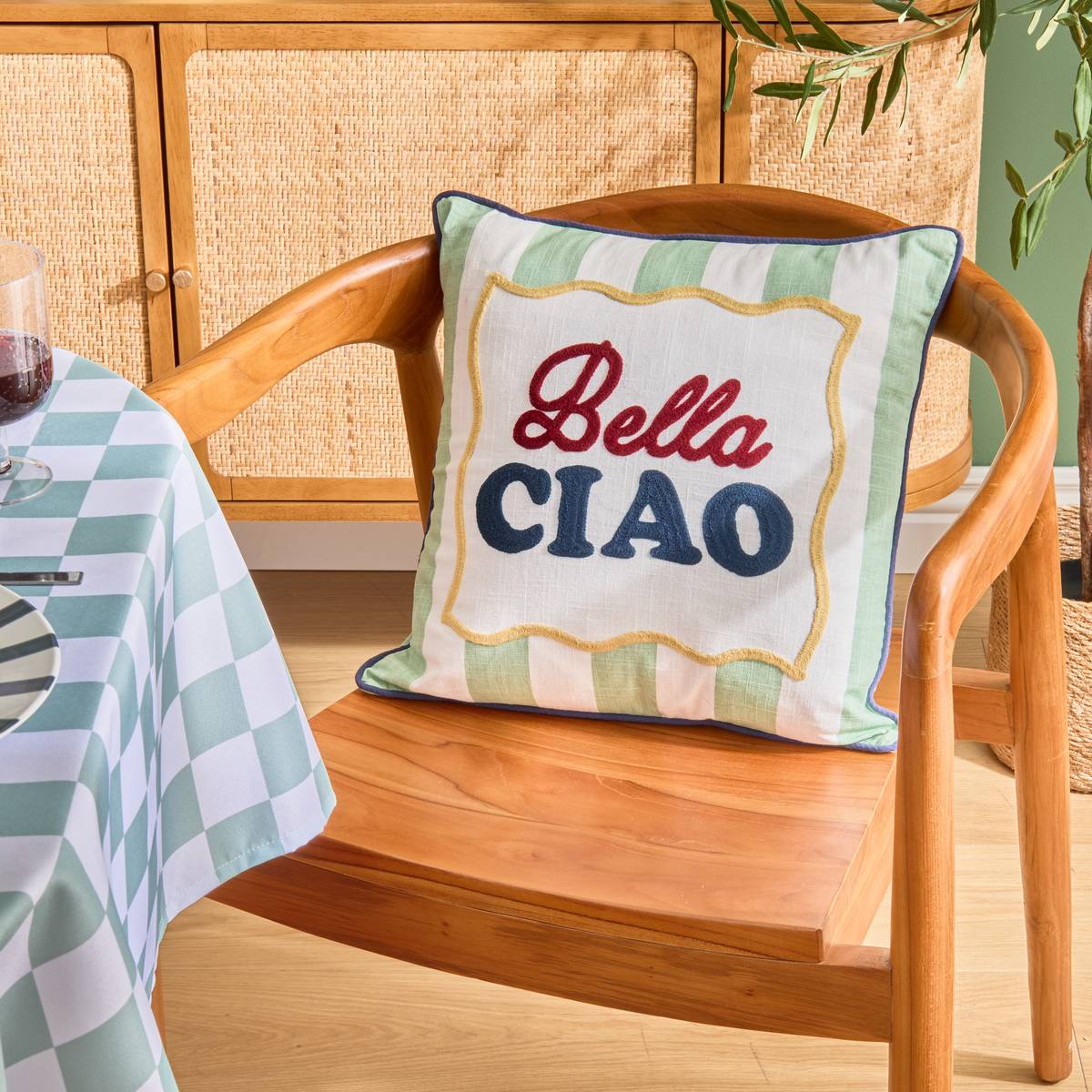 Cushion "Della pasta" Yellow, 50x10 cm