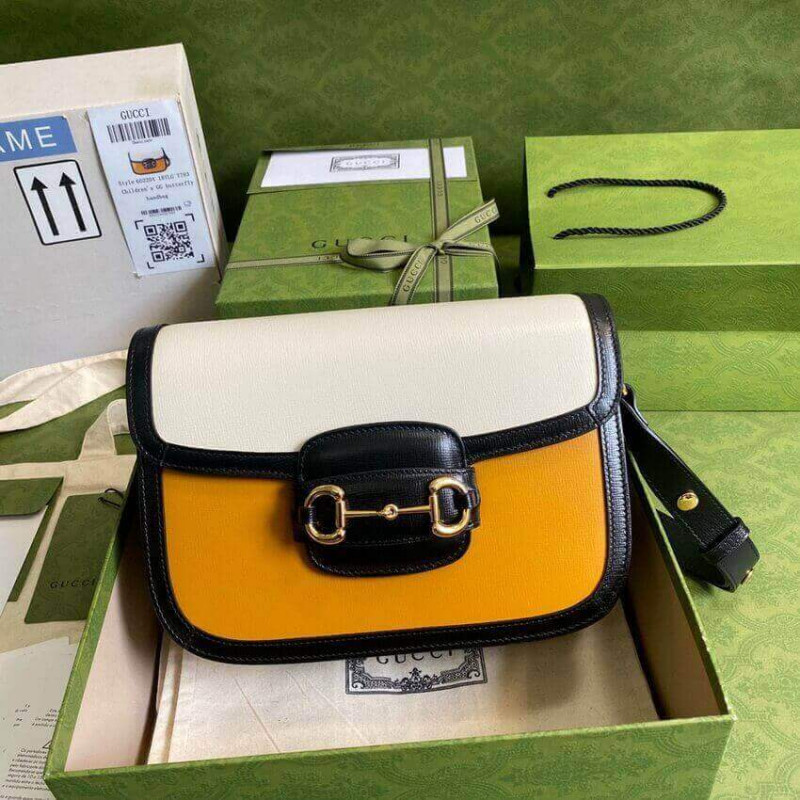 Replica Gucci Horsebit 1955 Small Bag 602204 In White/Sand Leather