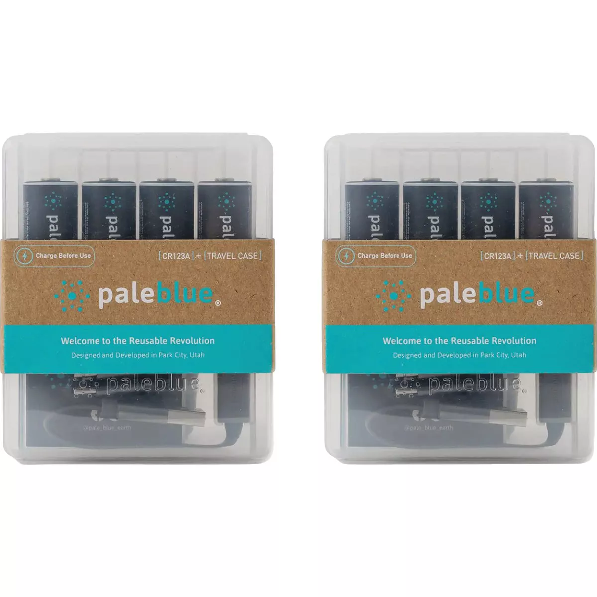Paleblue CR123A Lithium-Ion Rechargeable Battery (4-Pack)
