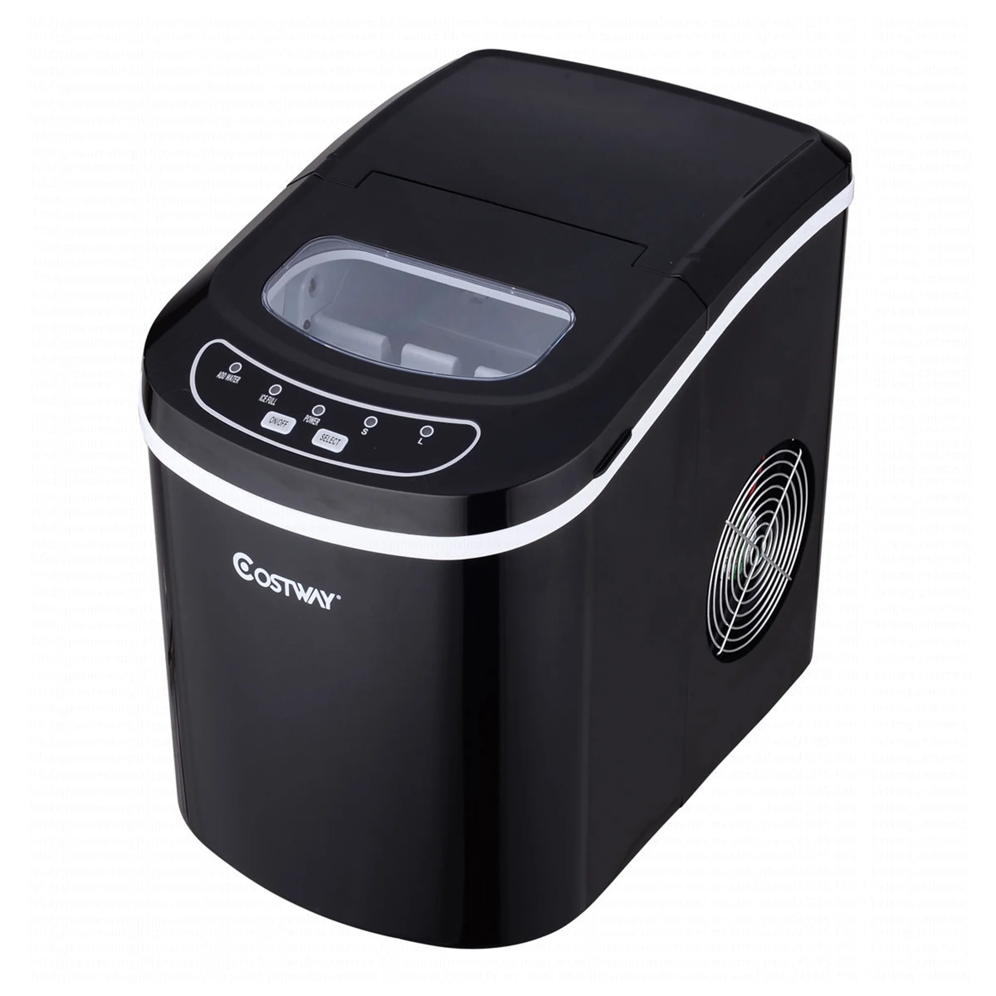 Costway Silver Portable Compact Electric Ice Maker Machine Mini Cube 26lb/Day - Image 37