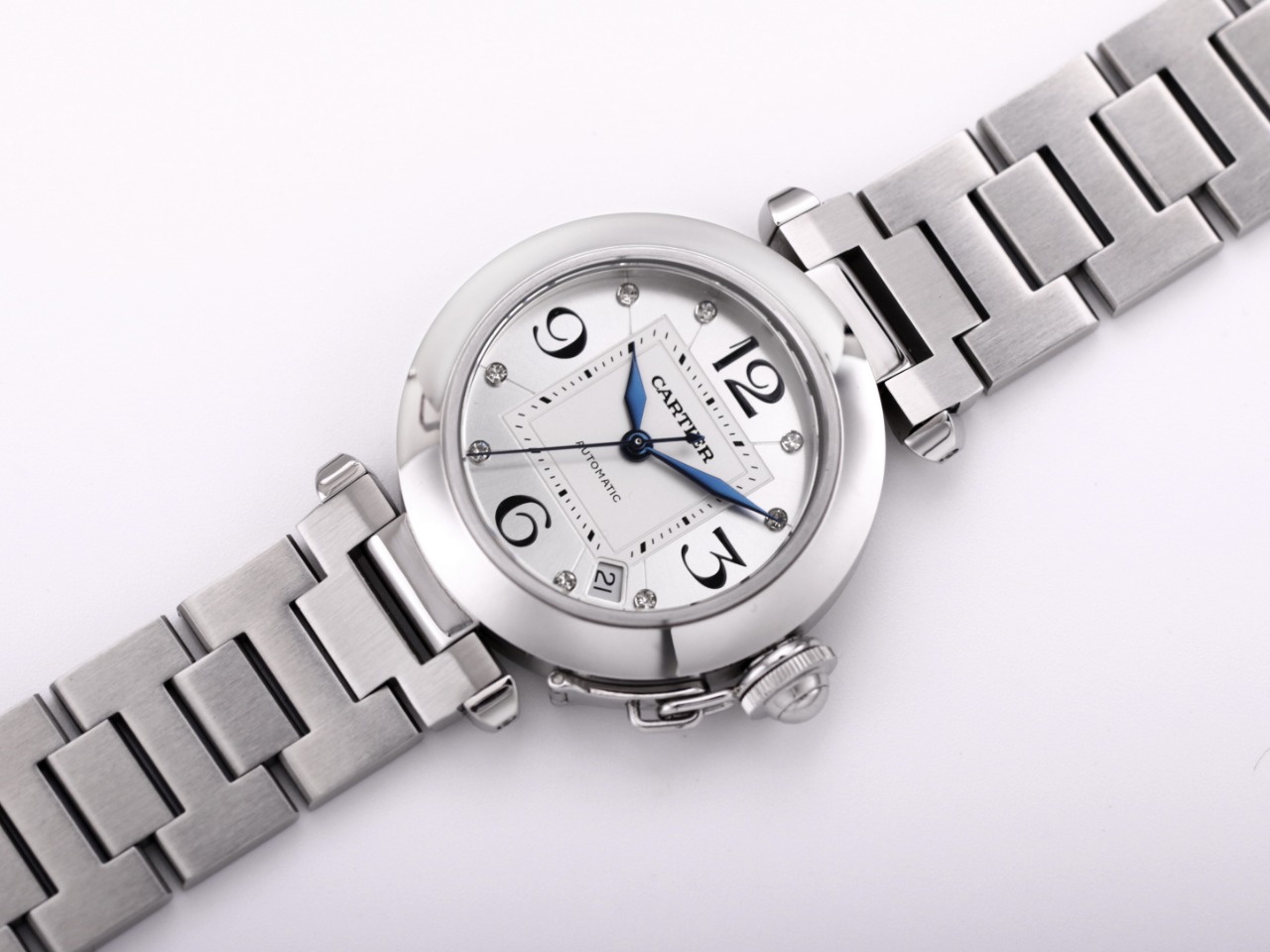 Cartier Pasha Diamonds W31074M7 Ladies Automatic - White(1:1 replica) - Elite Watch Atelier