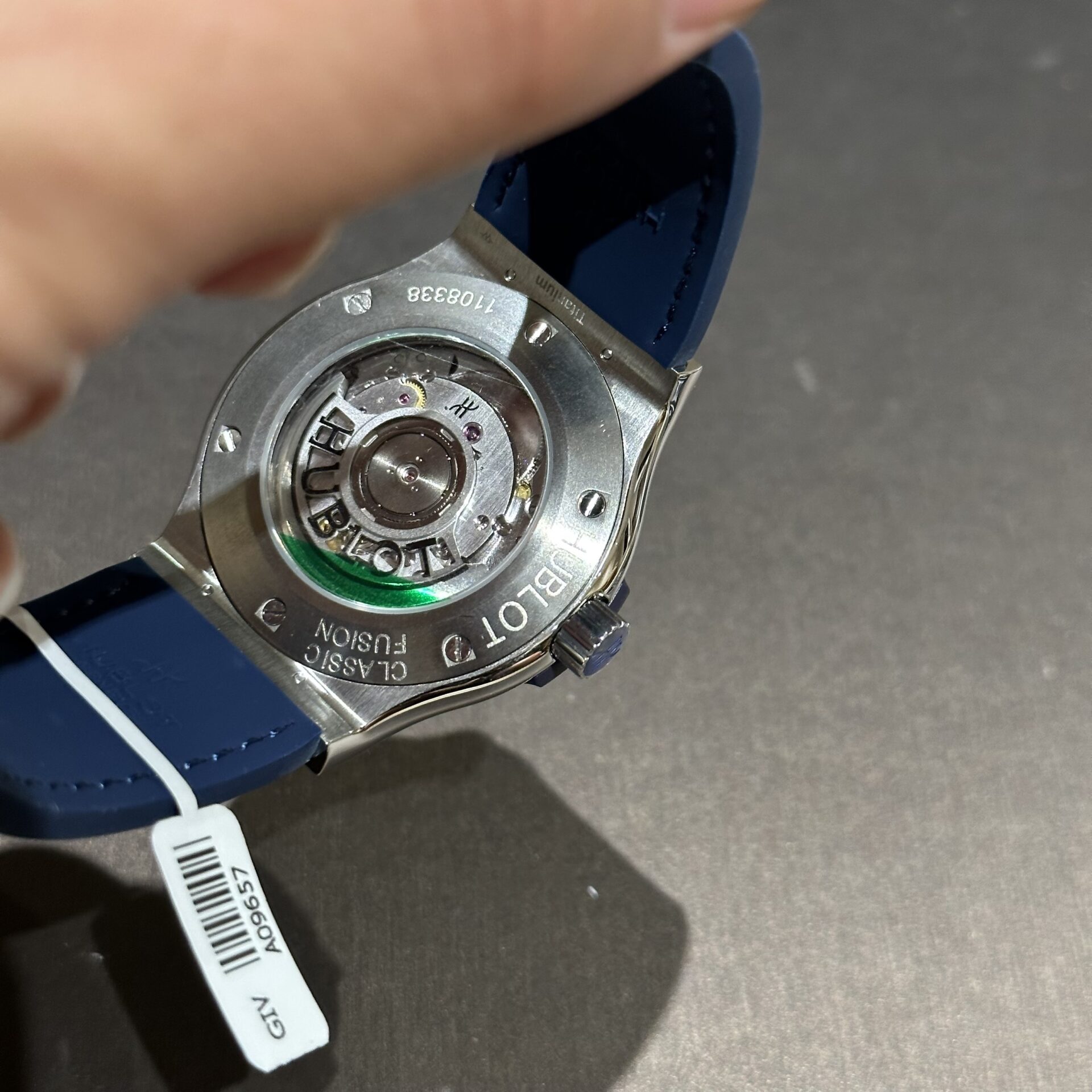 Hublot Replica Watch With Full Diamond Moissanite Diamonds Blue Dial 42mm - Top club