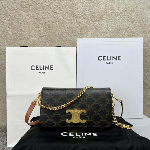 CELINE MULTPOCHETTE logo printed cow leather mini handbag celine dupes bags