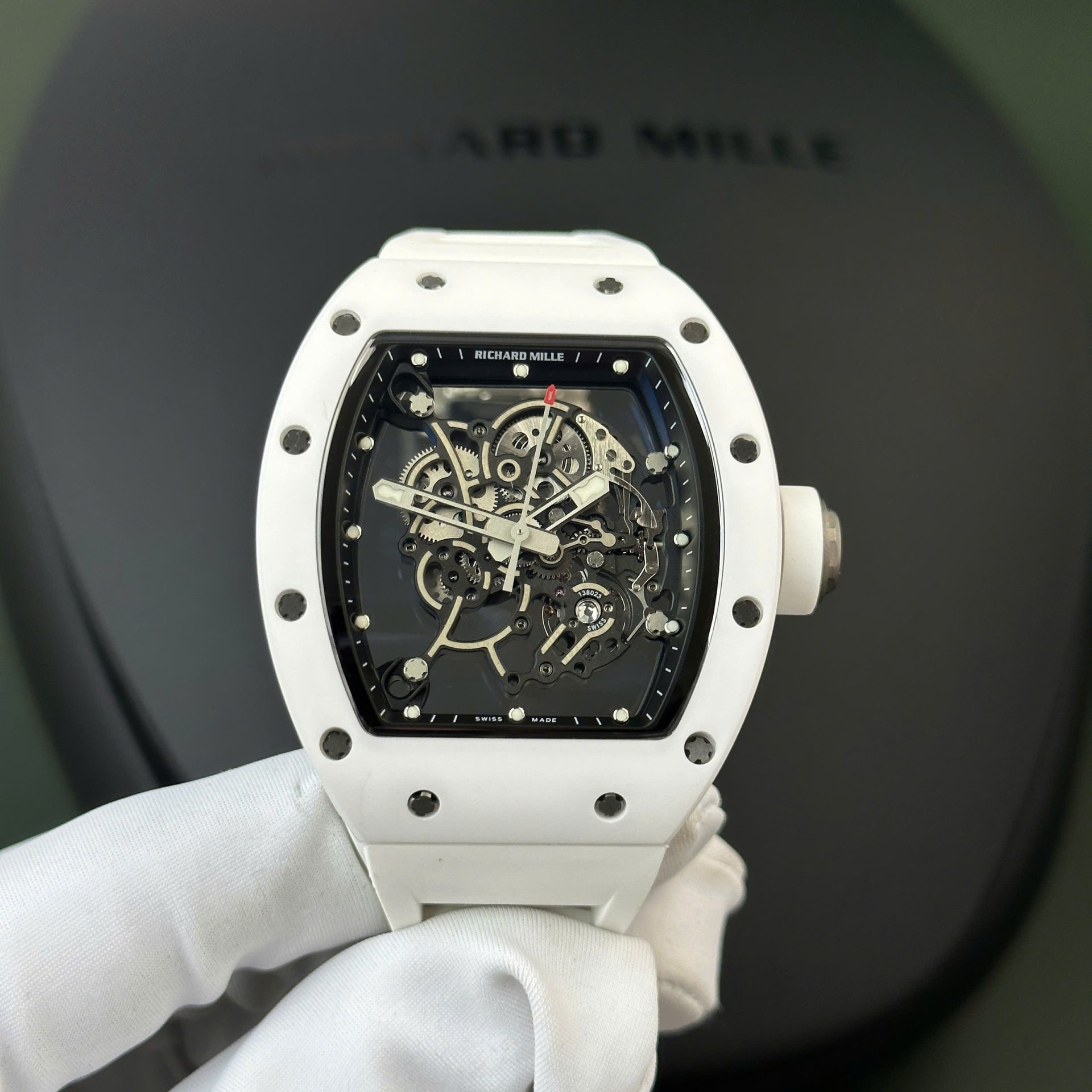 Richard Mille RM055 Bubba Watson Best Replica Watch White Ceramic BBR Factory 42,7 49,7 - Elite Watch Atelier