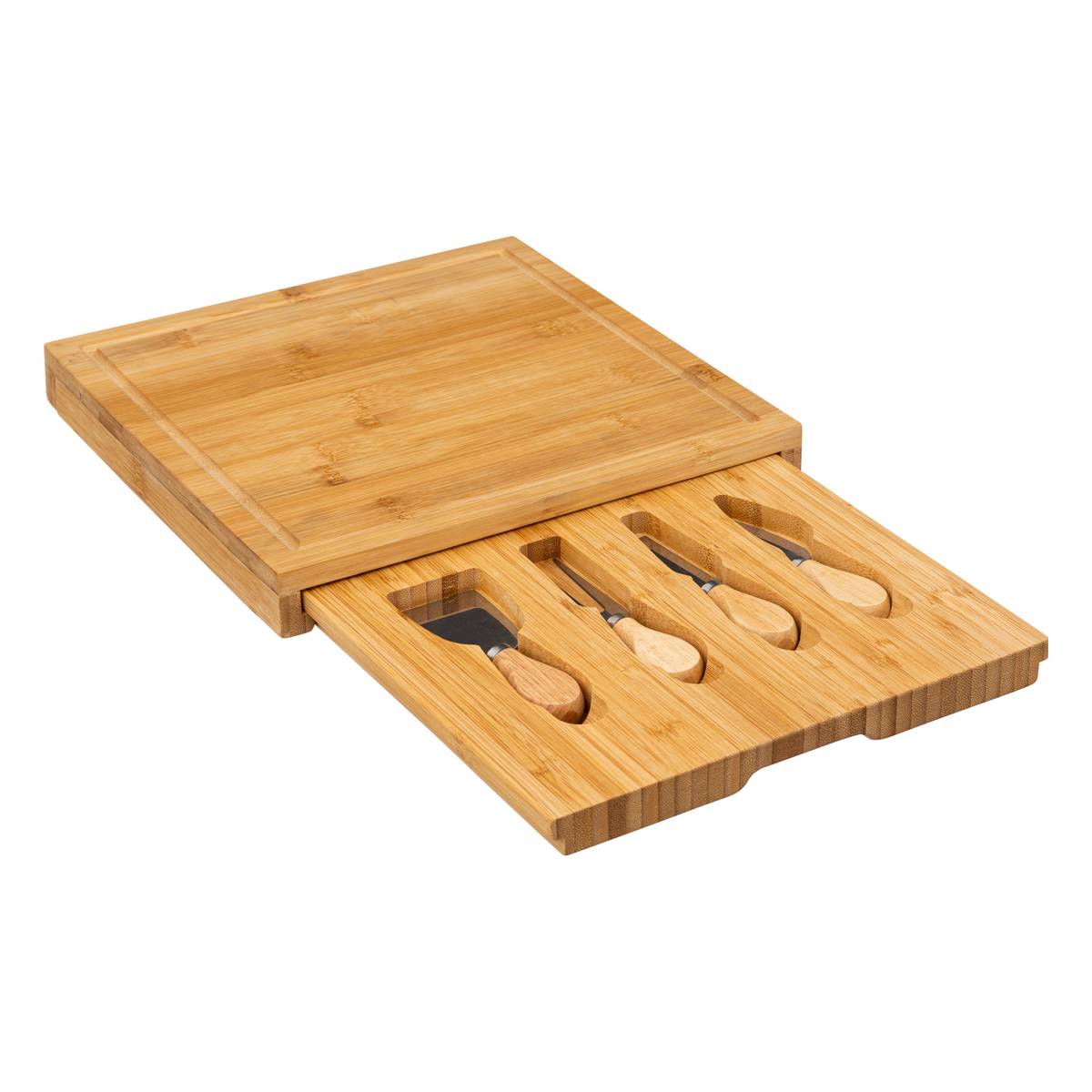 Cheese set "Bamboo" 5 pieces, Beige