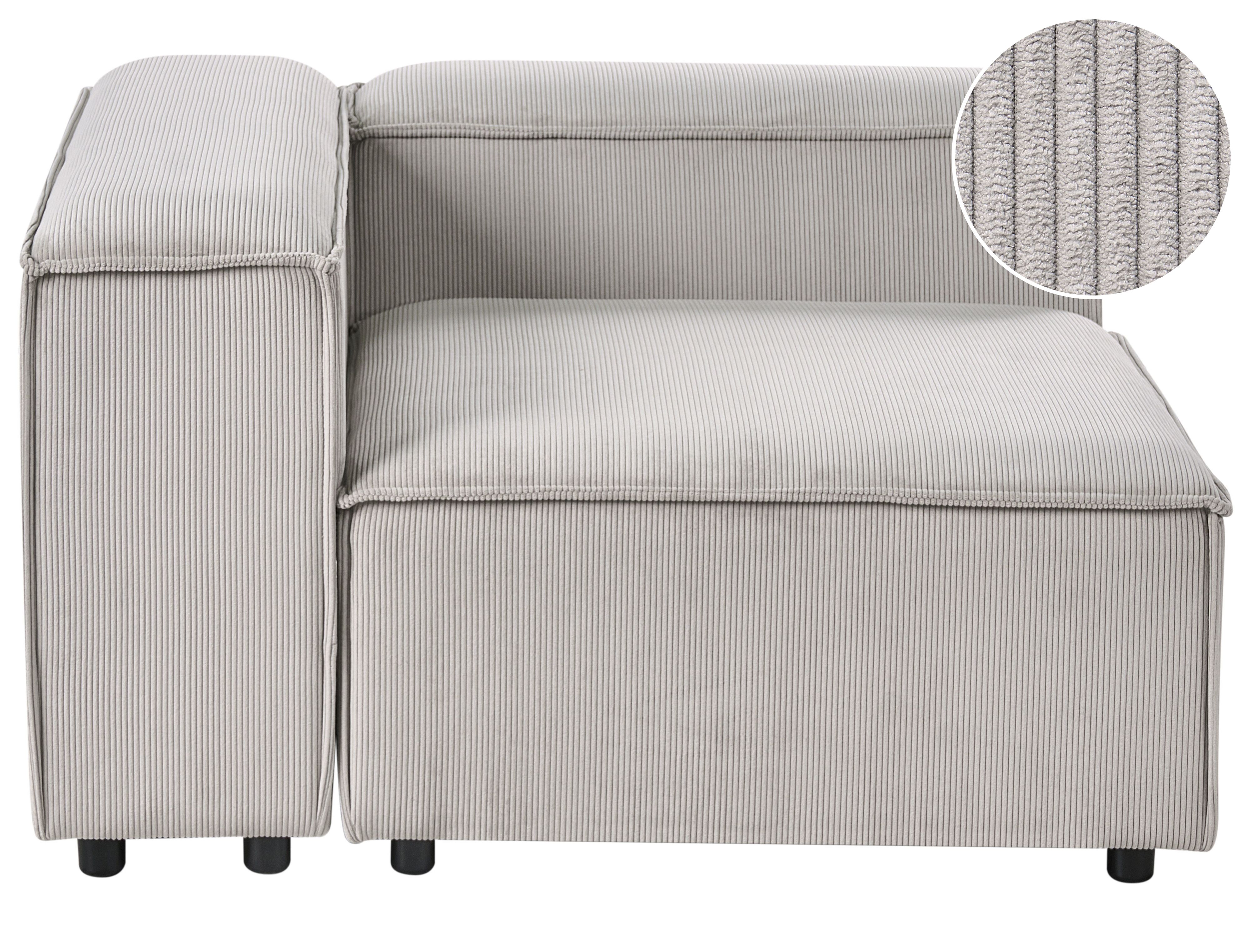 Corner Seat ARDAL Corduroy Taupe Right Hand