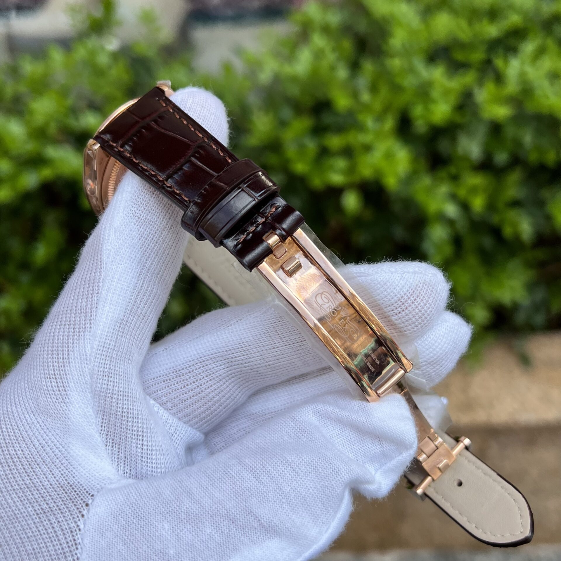 Rolex Replica 11 Watch Cellini Moonphase 50535 Rose Gold Plated White Dial 39mm - Elite Watch Atelier