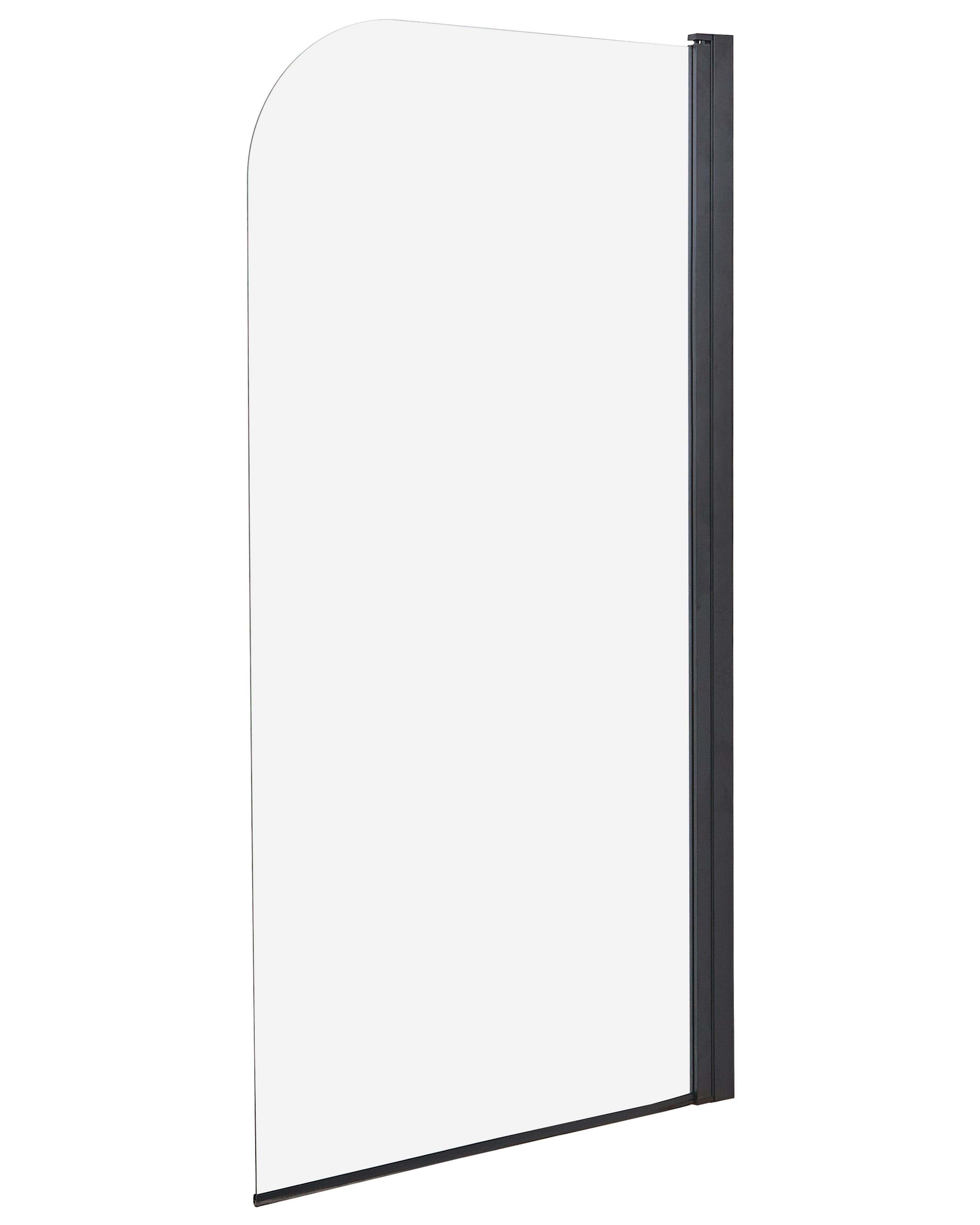 Shower Bath Screen LAPAN 1400 x 800 mm Black