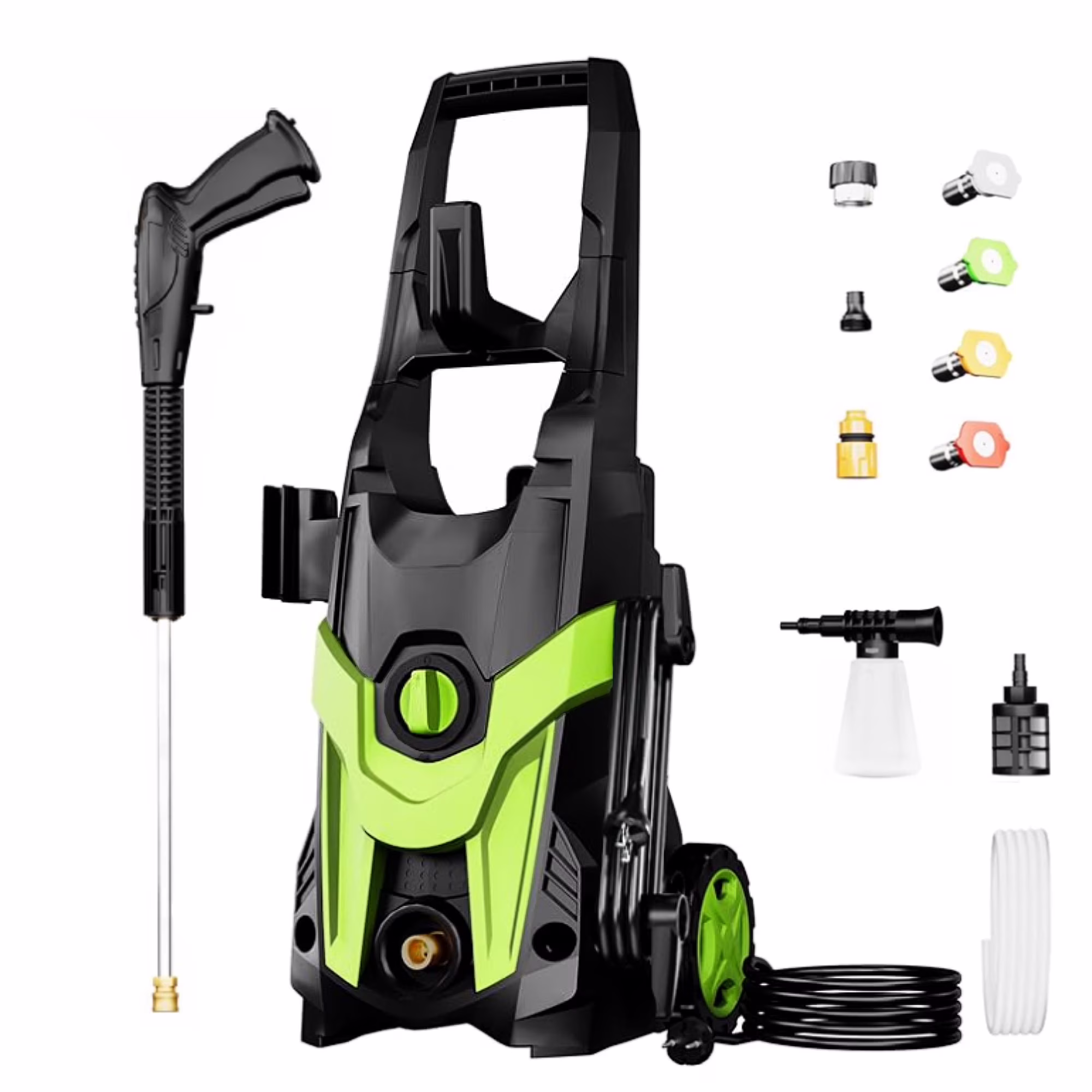 Electric Pressure Washer, 4500 PSI 3.2 GPM Power Washer with 4 Quick Connect Nozzles, High Pressure Cleaning Machine with Foam Cannon for Cars/Fences/Driveways/Patios/Home Cleaning - Image 7