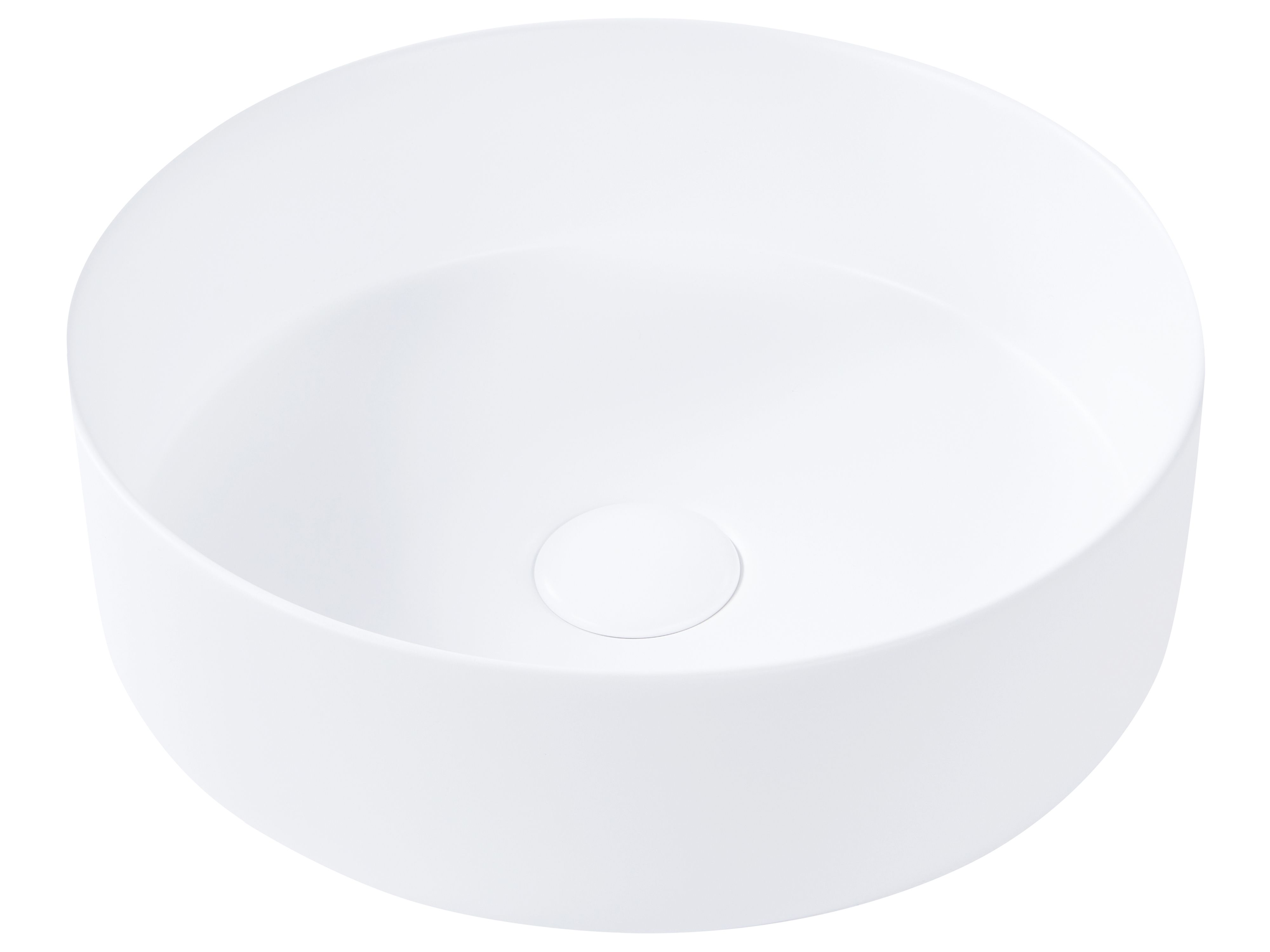 Countertop Basin CALIG ⌀ 360 mm Ceramic Off-White