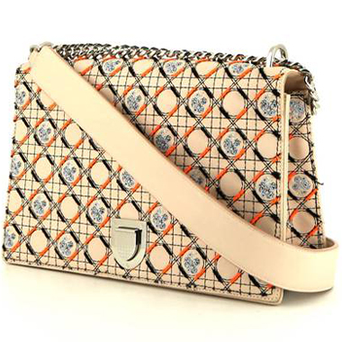 Dior Diorama shoulder bag in silver leather1:1High-quality replica