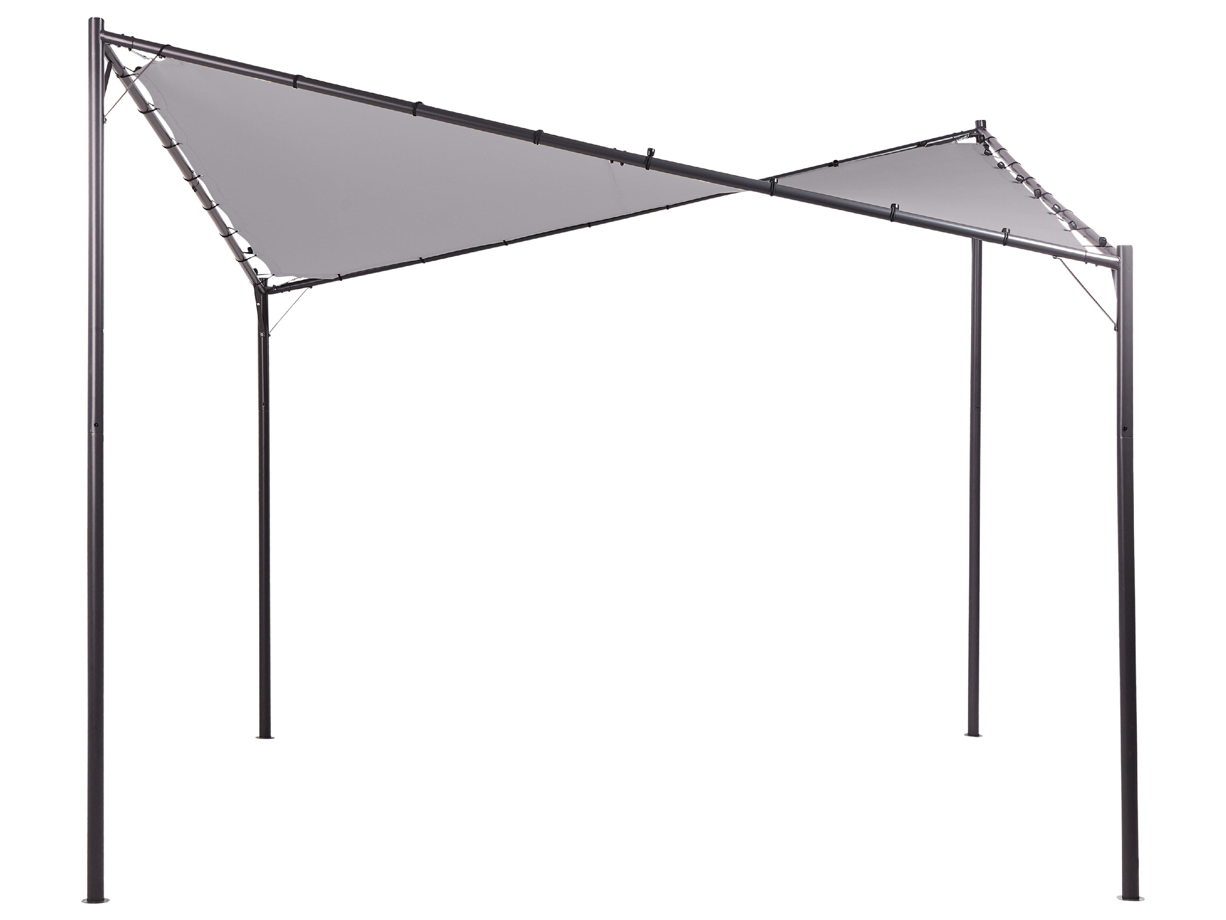 Gazebo AVENTINE Metal 300 cm 300 cm Grey