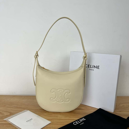 CELINE HELOISE Triomphe Small Soft Cow Leather Handbag