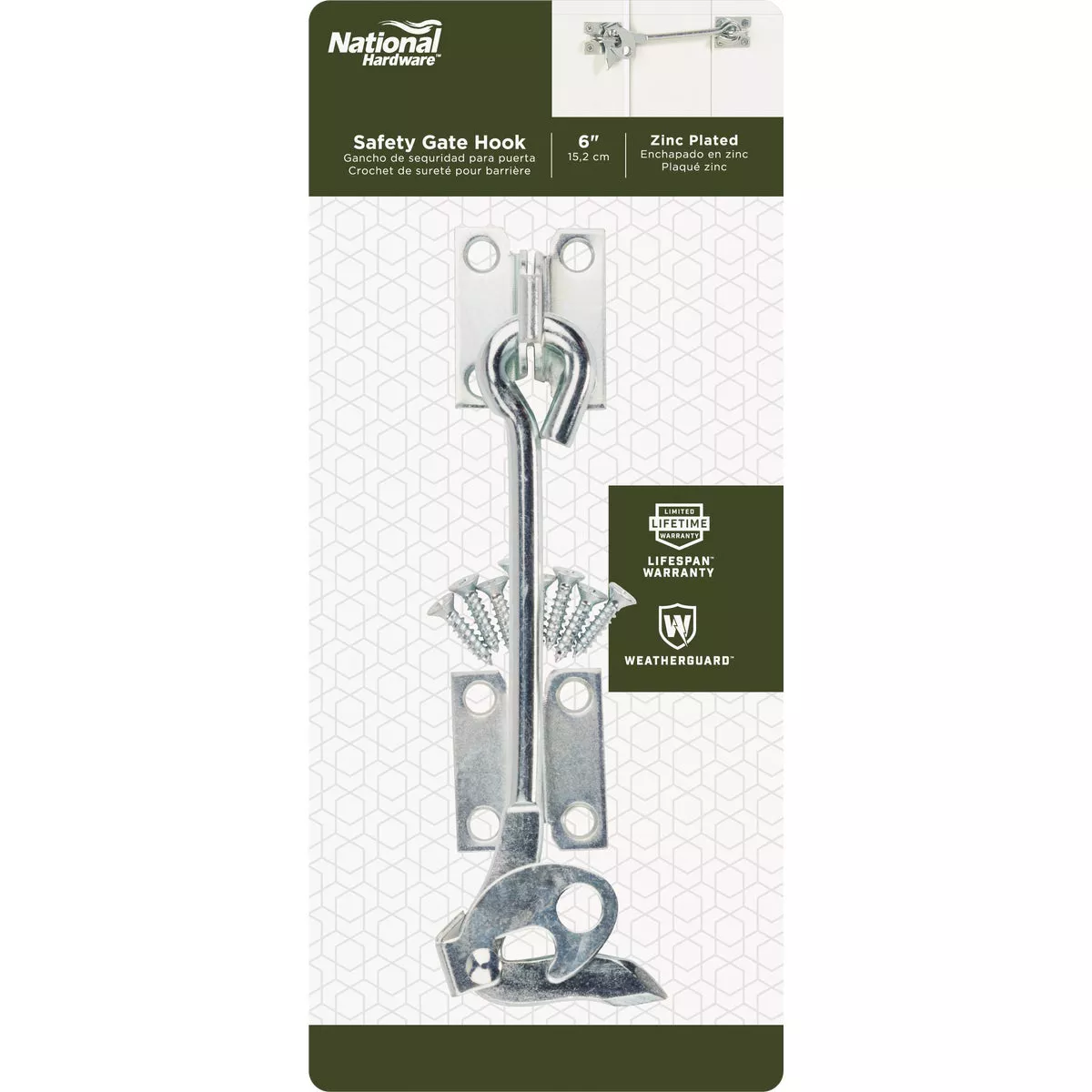 National Hardware 6 In. Steel Safety Gate Hook