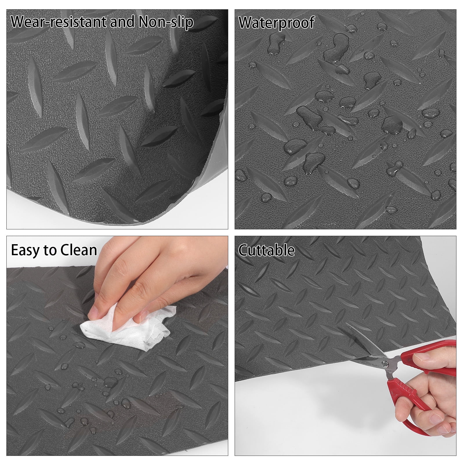 Heavy Duty Garage Flooring Mat Roll 2.5MM Thick Anti-Slip Trailer Floor Covering Raised Mat - Image 15
