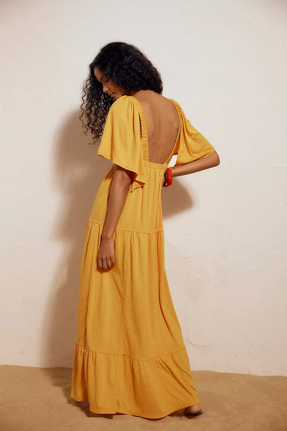 La La Maxi Dress-Golden Pollen