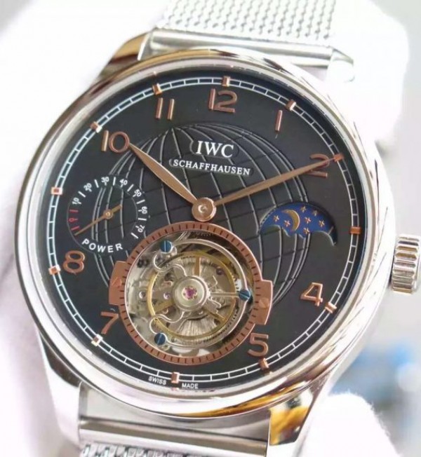 Replica IWC TF Portuguese Tourbillon Moonphase SS Bracelet - Elite Watch Atelier