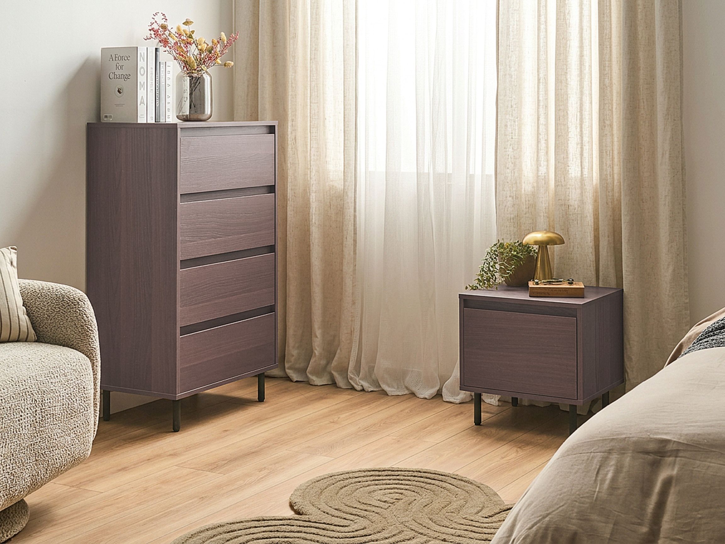 4 Drawer Chest NIKEA Dark Brown