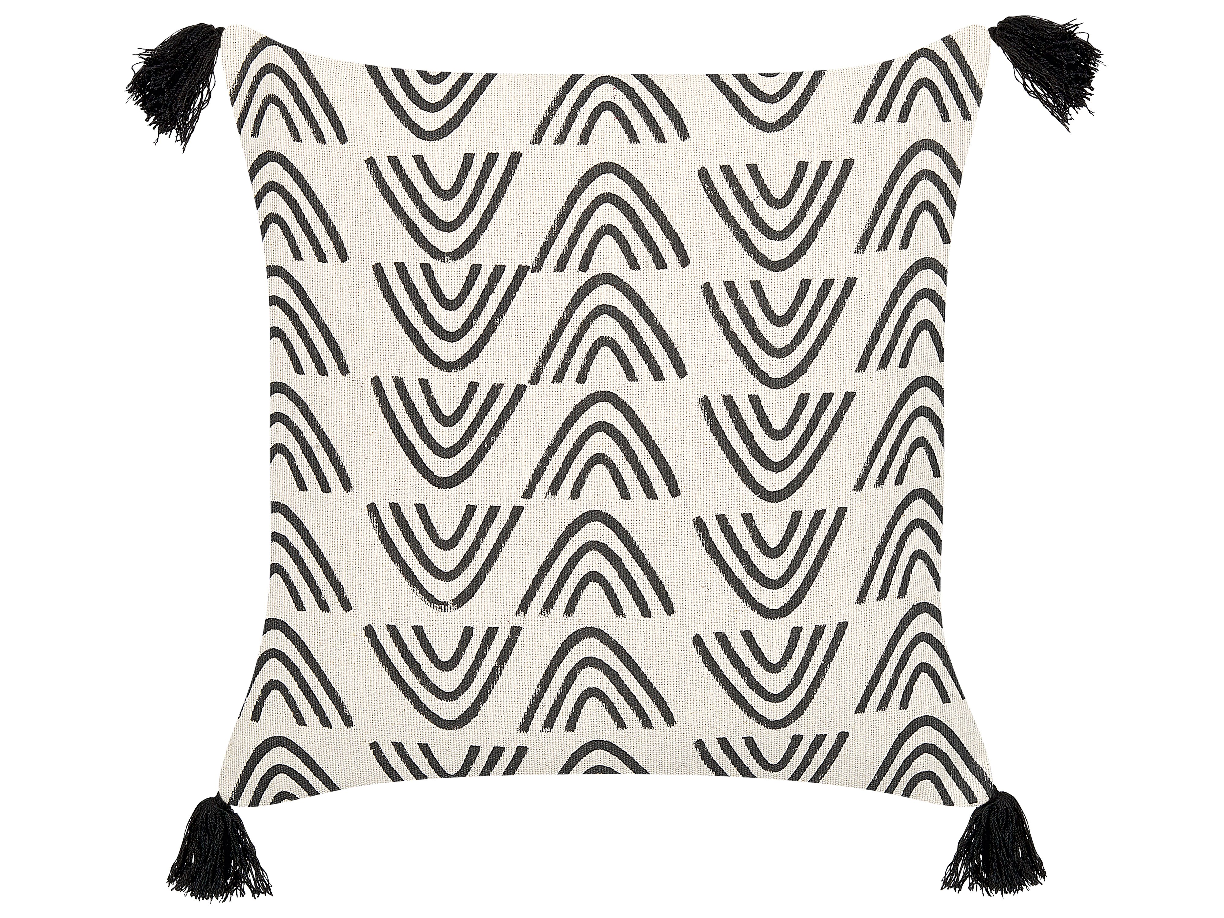 Throw Cushion MAYS Cotton 45 x 45 cm White Geometric Pattern