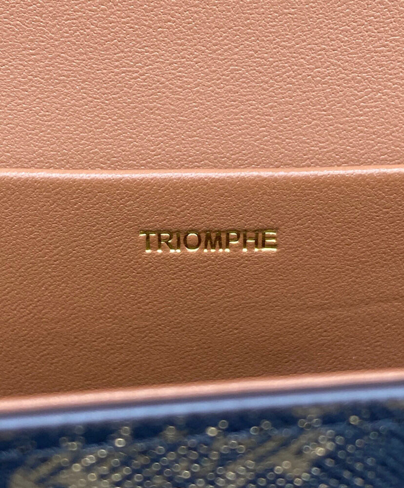 Celine Chain Shoulder Bag Triomphe In Triomphe Canvas Coffee1:1High-quality replica