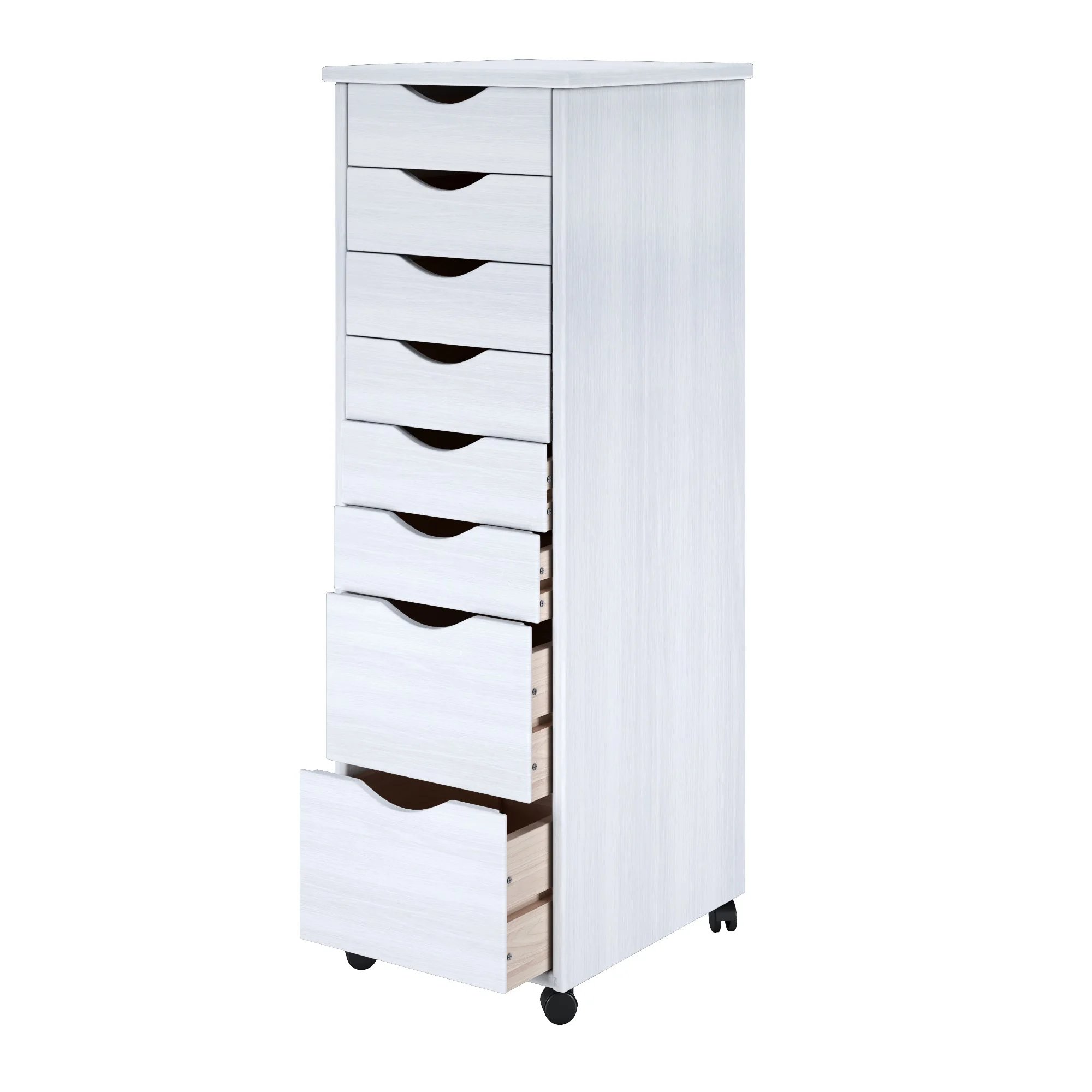 Adeptus Solid Wood 6+2 Drawer Roll Cart - Image 10
