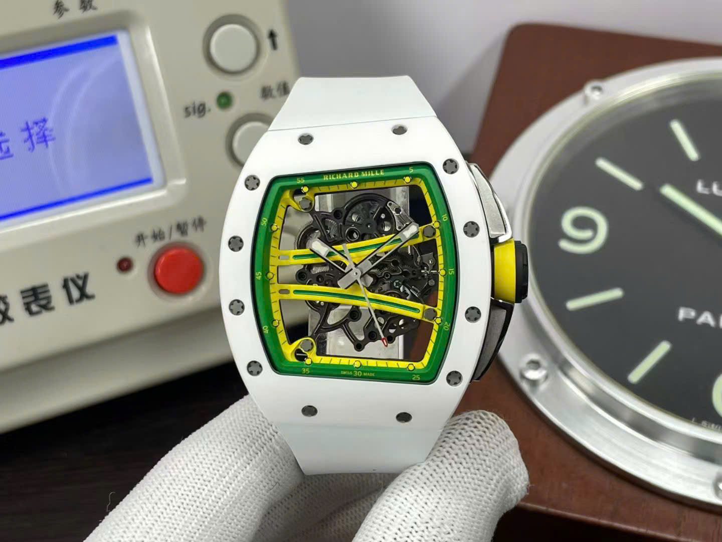 Richard Mille High End Watch Replicas RM61-01 Yohan Blake White Ceramic ZF Factory 43x50mm - Top club