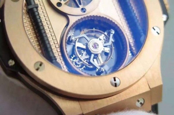 Replica Hublot Big Bang 44mm Vendome Real Tourbillon Rose Gold Black Gummy - Top club