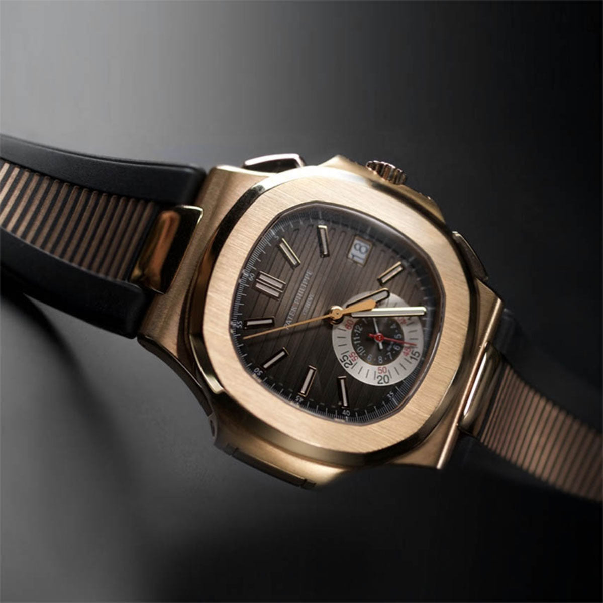 Patek Philippe - Rubber B strap for Nautilus 5980 RG(1:1 replica) - Top club