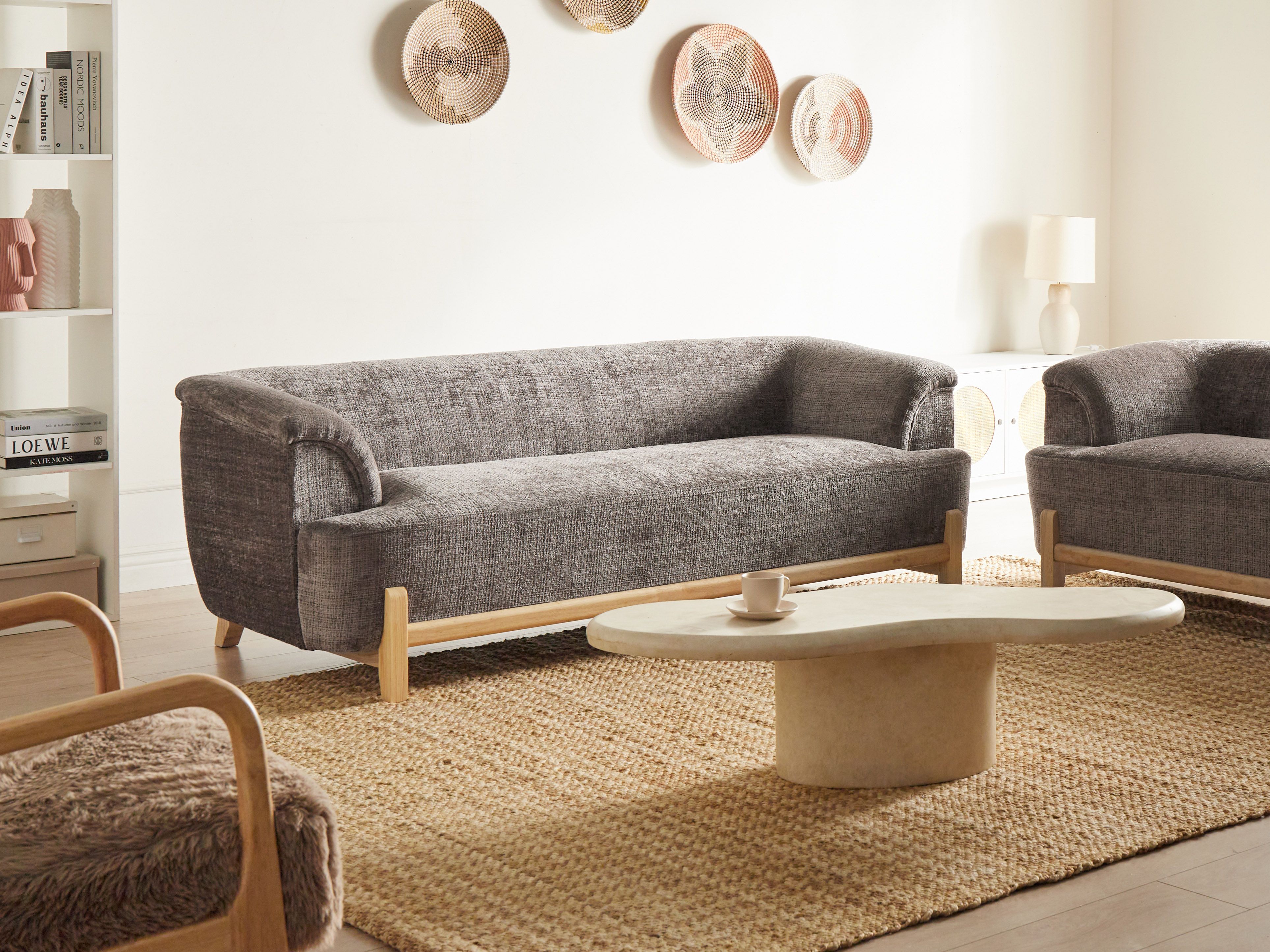 Sofa 3 Seater ALNOR Chenille Brown