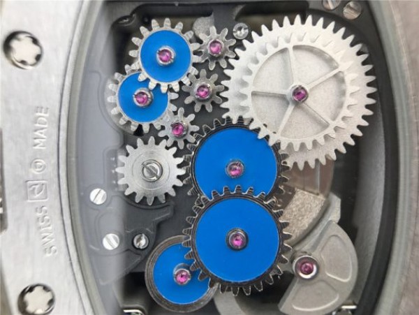 Replica Richard Mille RM018 Hommage a Boucheron SS Yellow Skeleton Dial Blue Rubber Strap 6T51 - Top club