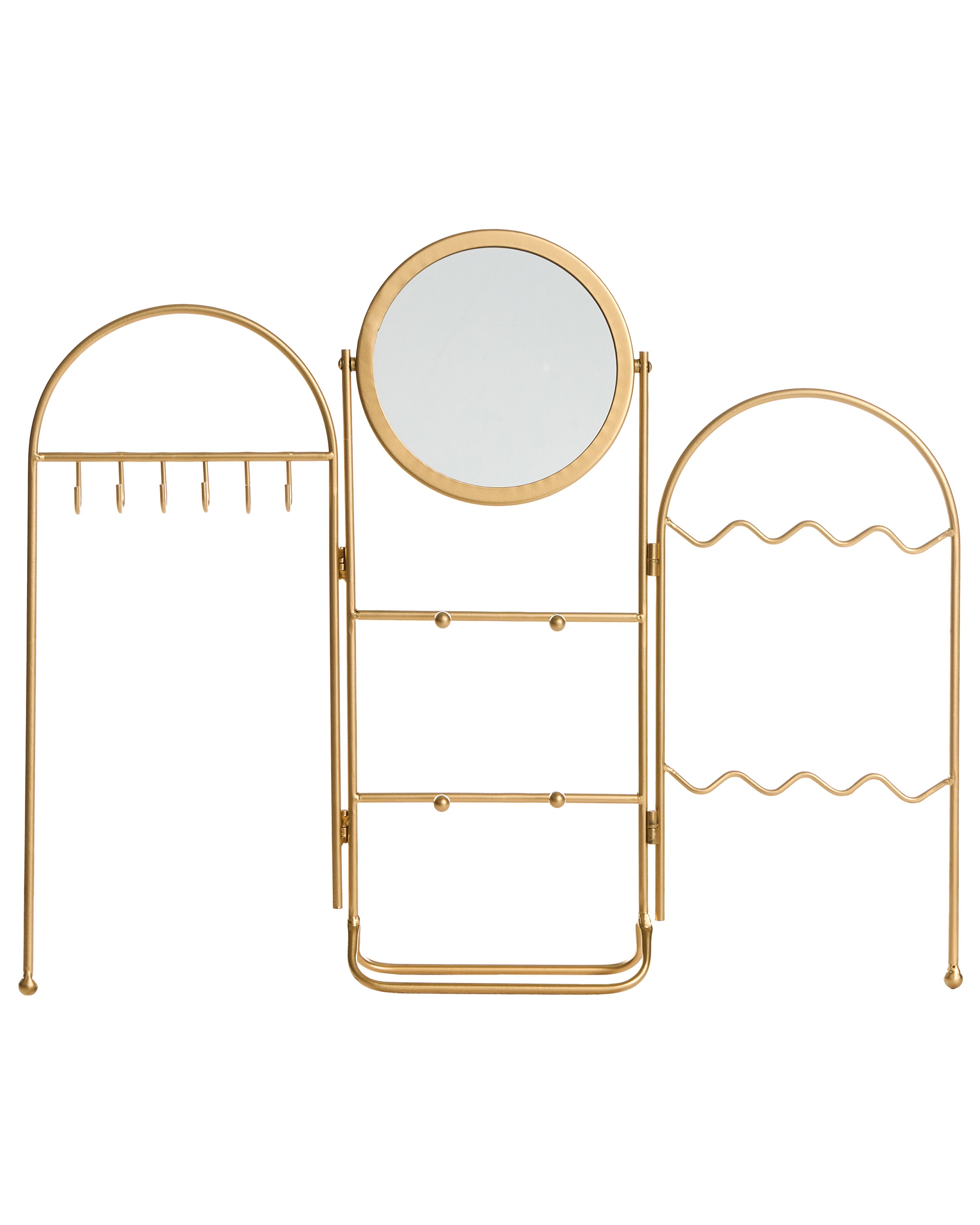 Jewellery Stand with Mirror PIROU Gold