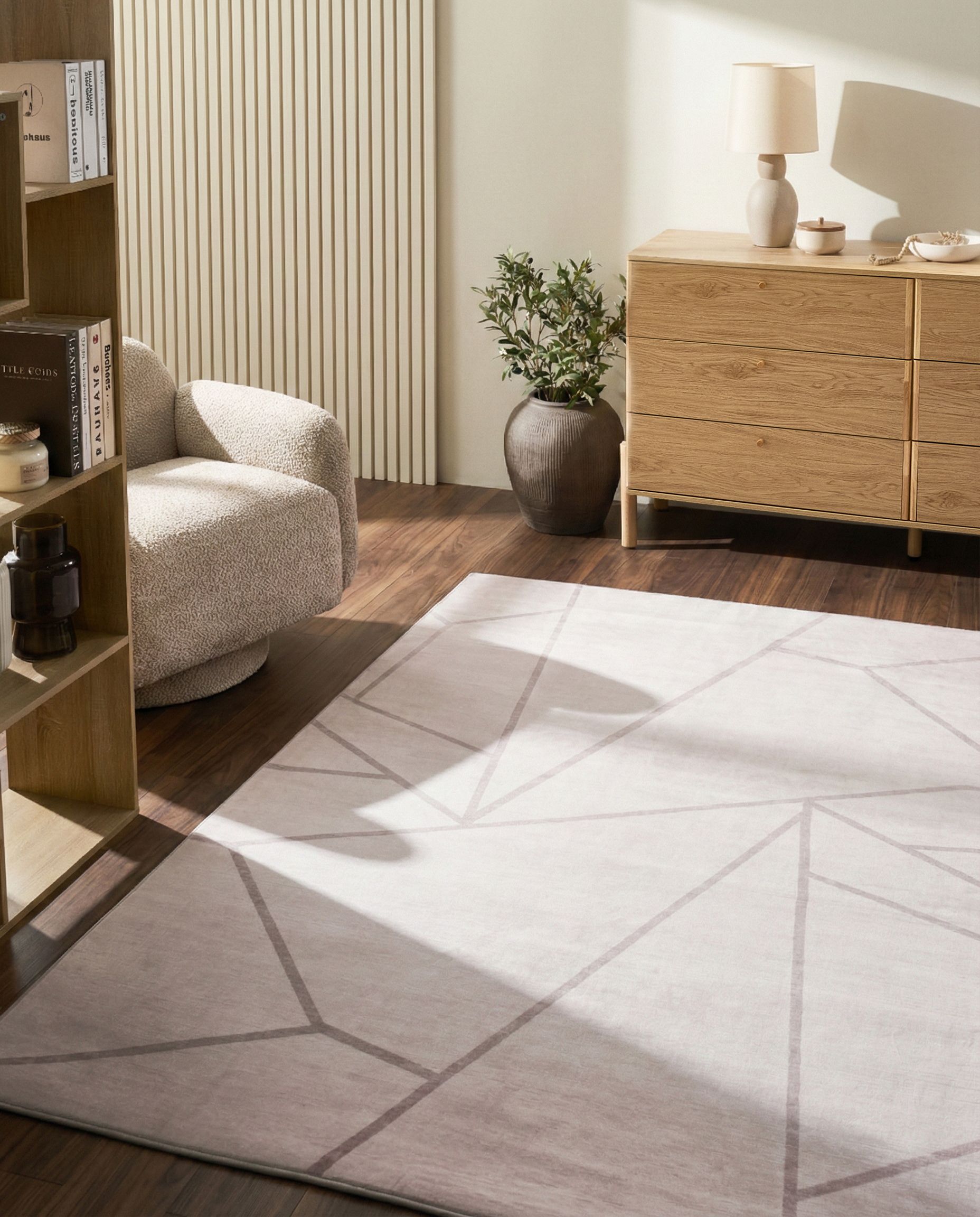 Rug POSOF Light Beige 160 x 230 cm
