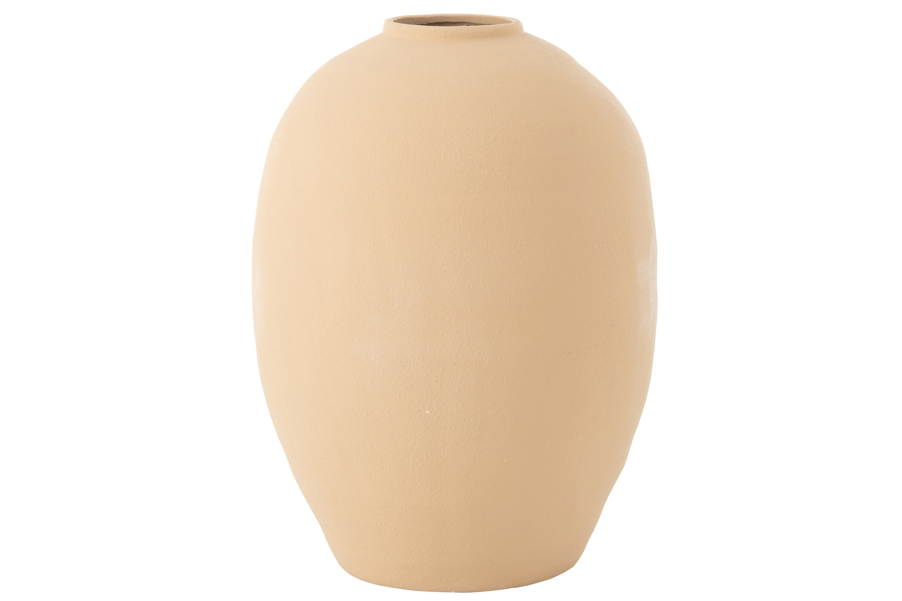 J-Line vaas Cassia Ovaal - keramiek - beige - Ø 39 cm