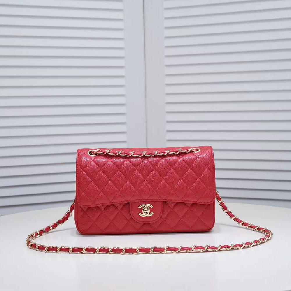 Chanel Caviar CF Medium 25CM(Replica)1:1High-quality replica