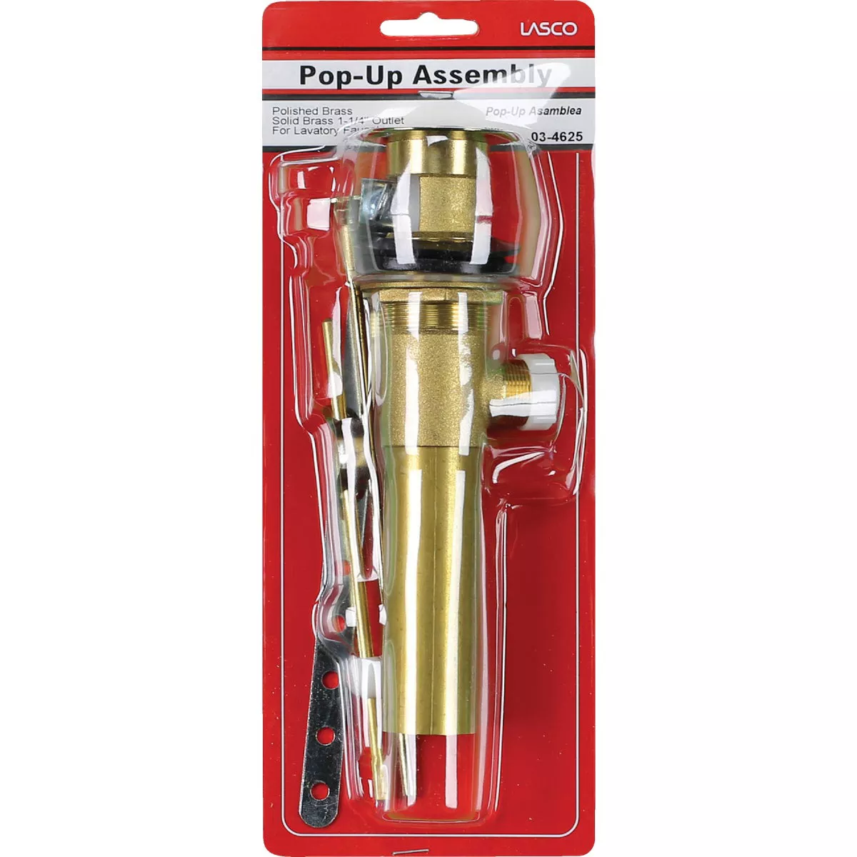 Lasco 1-1/4 In. Polished Brass Pop-Up Assembly