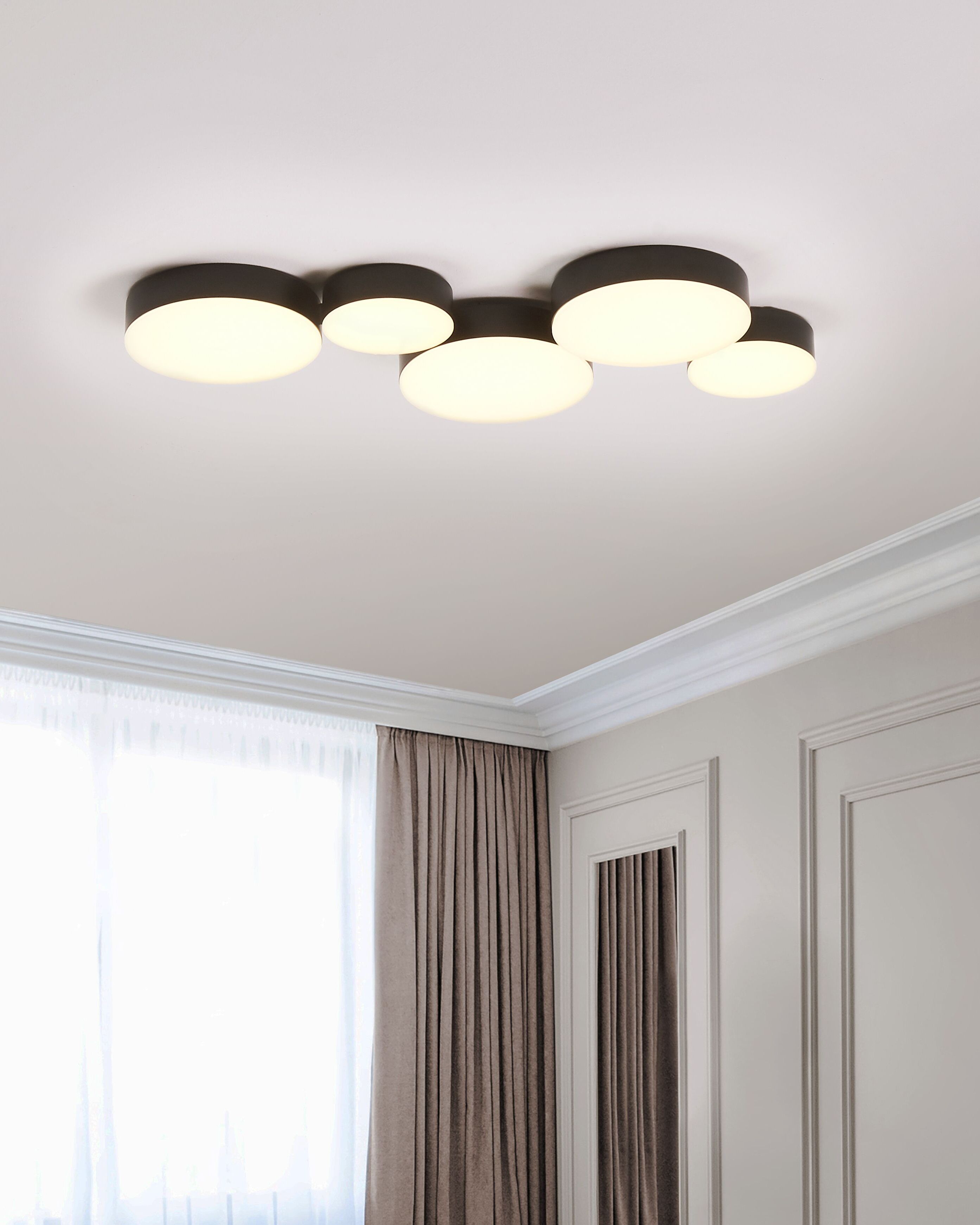 LED Ceiling Lamp LUGA Metal Black