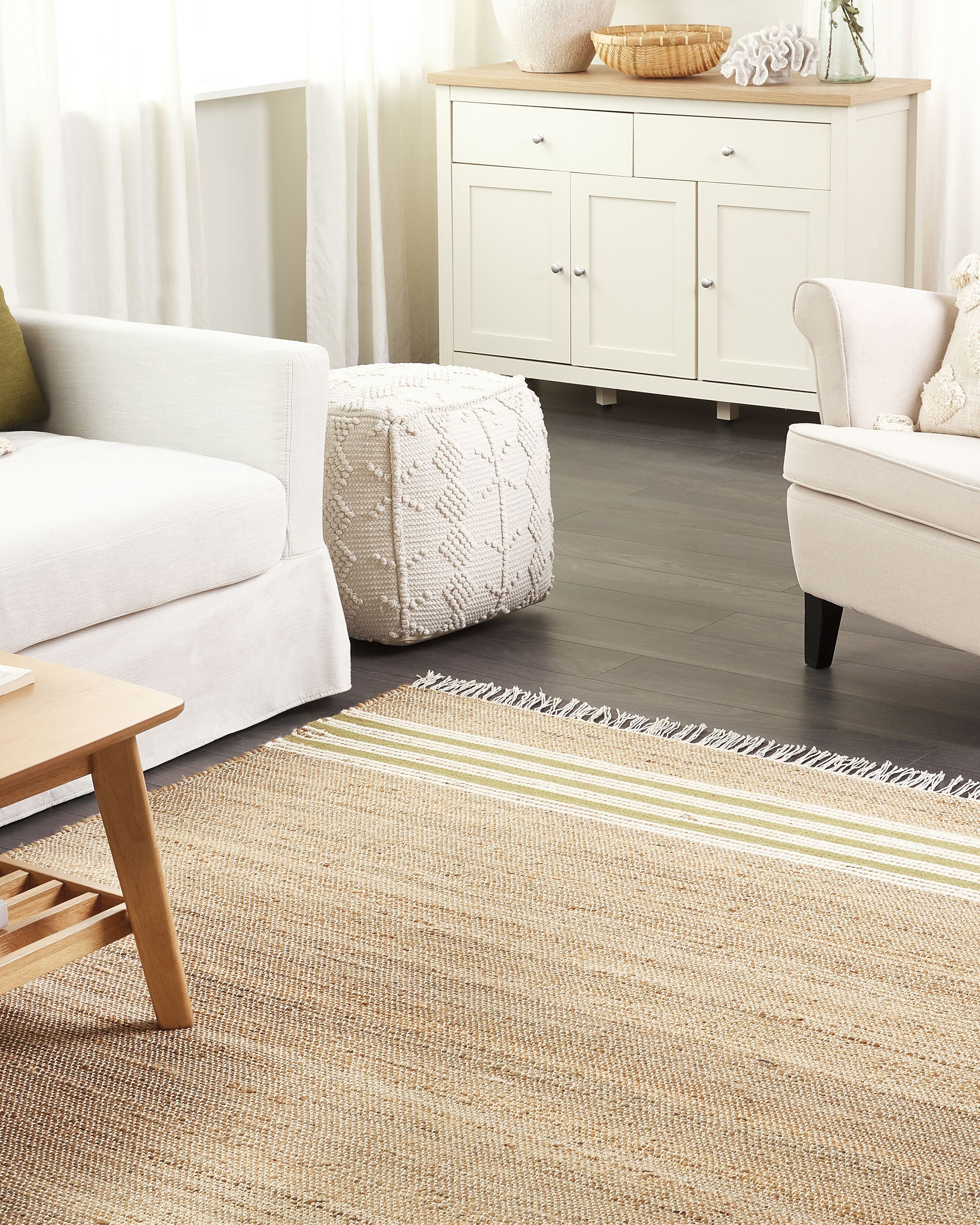 Rug MIRZA Olive Green 160 x 230 cm Jute
