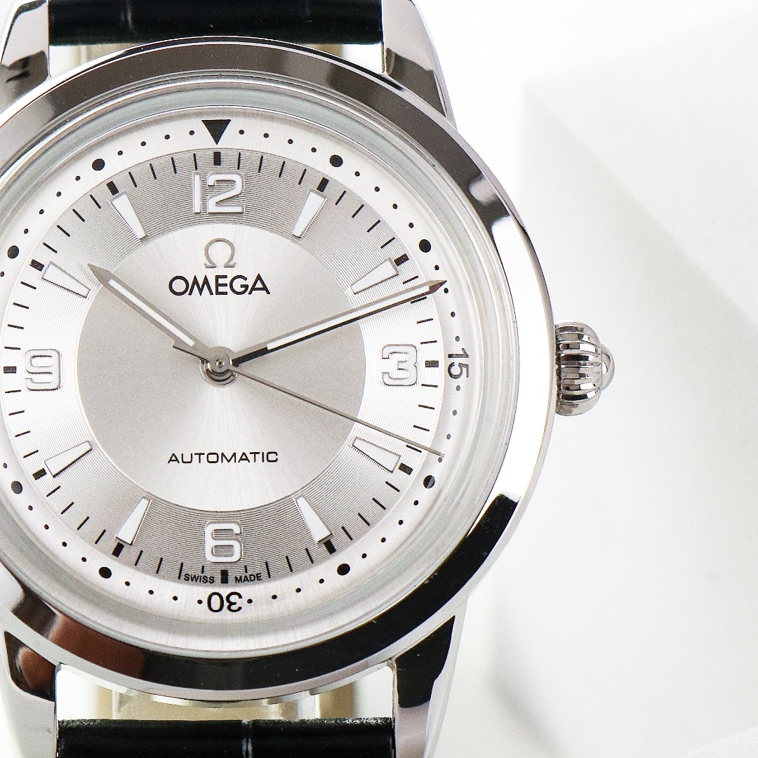 Omega Seamaster Mechanical Watch 40mm Italian imported calfskin black leather(1:1 replica) - Top club