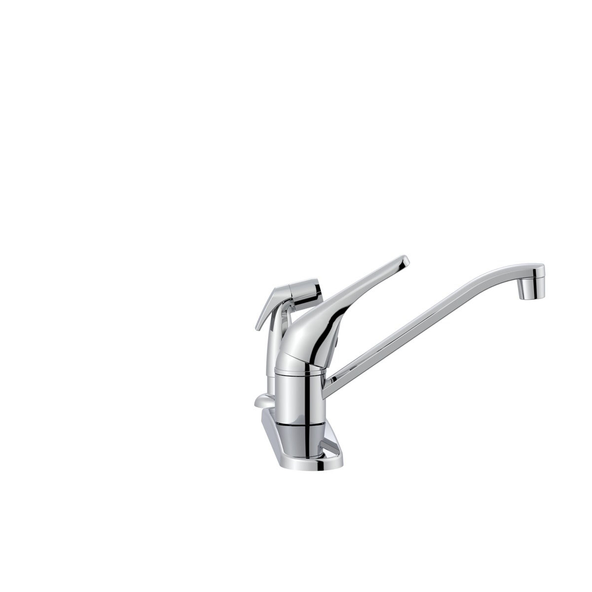 Home Impressions 1-Handle Lever Kitchen Faucet with Side Spray, Chrome