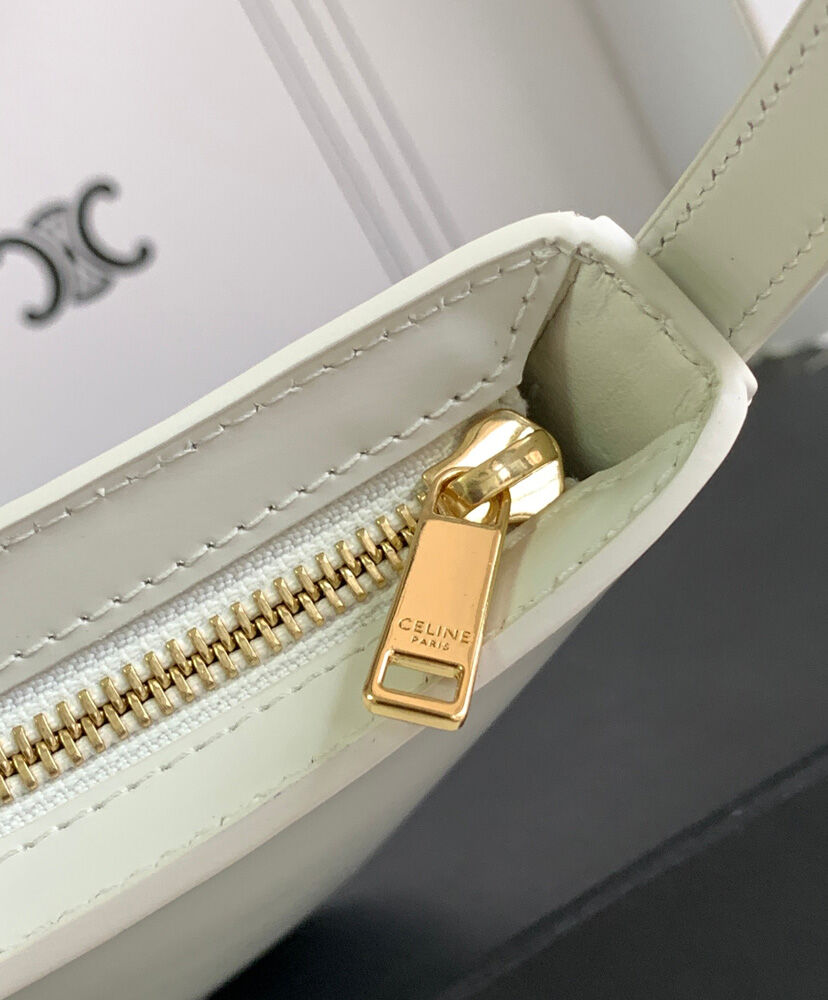 Celine Medium Celine Croque Bag In Shiny Calfskin Cream1:1High-quality replica